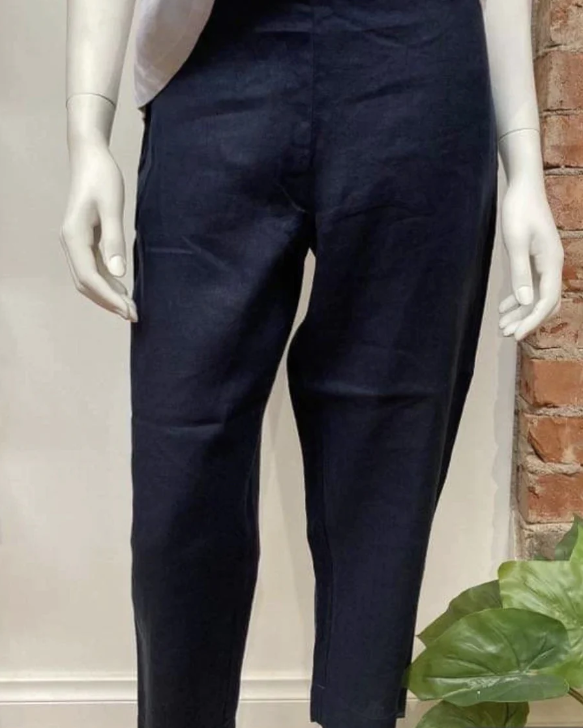 LINEN 7/8 WIDE LEG PANT