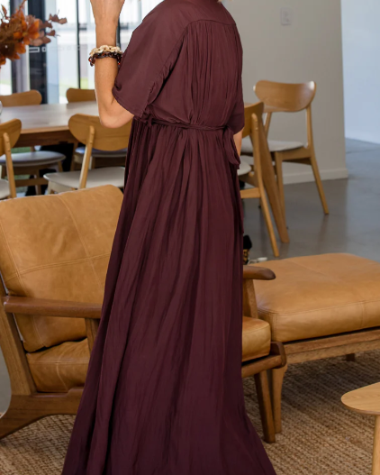 Misty V Tie Midi Dress