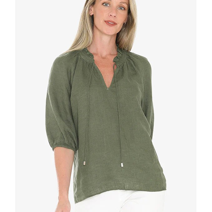 Ruffle Neck Top