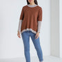 Long Sleeve Stripe Spliced Sweater