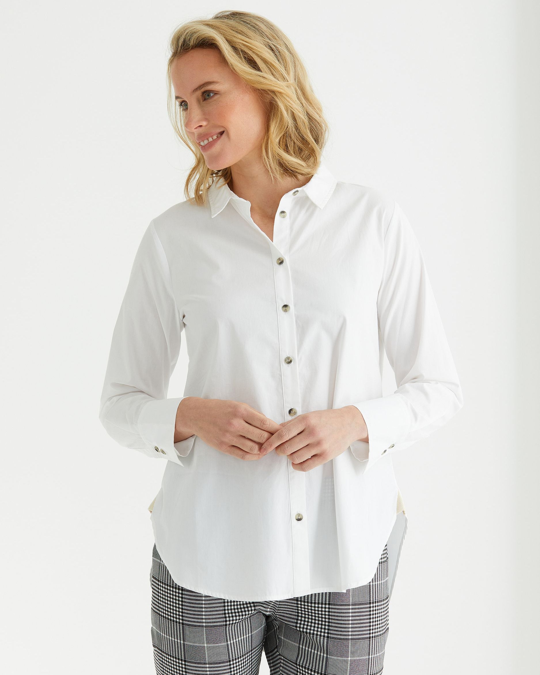 Long sleeve LONGLINE ESSENTIAL SHIRT
