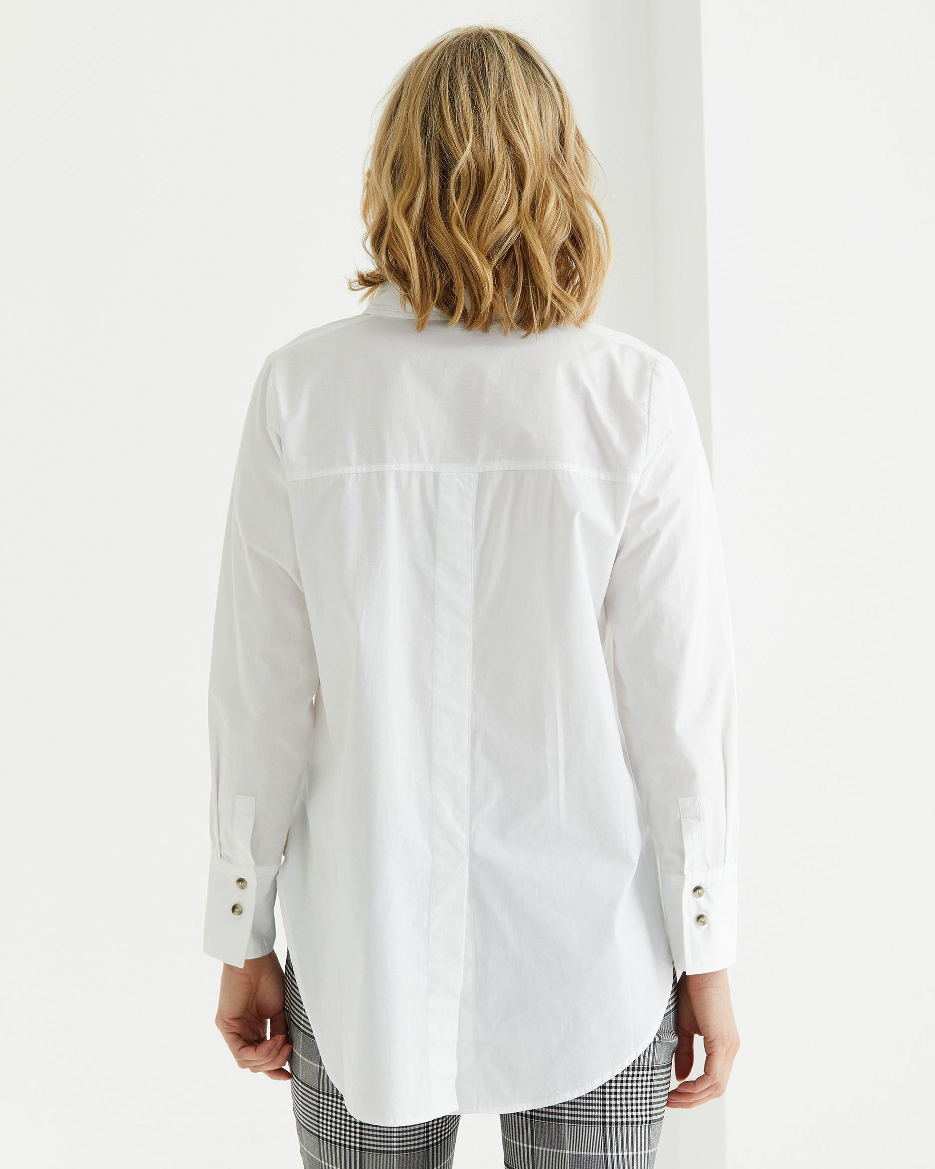Long sleeve LONGLINE ESSENTIAL SHIRT