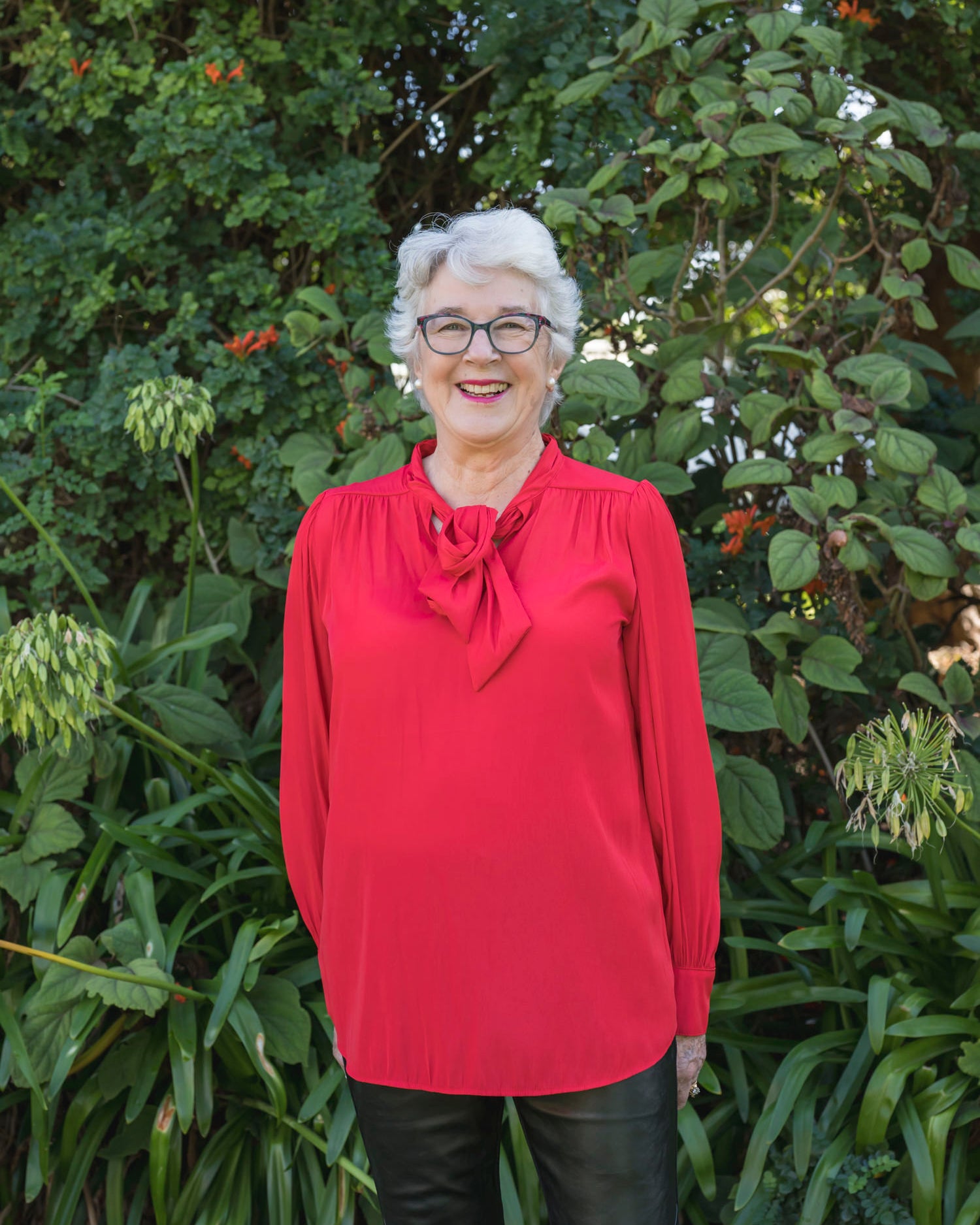 Hudson L/S Tie Blouse Lustre