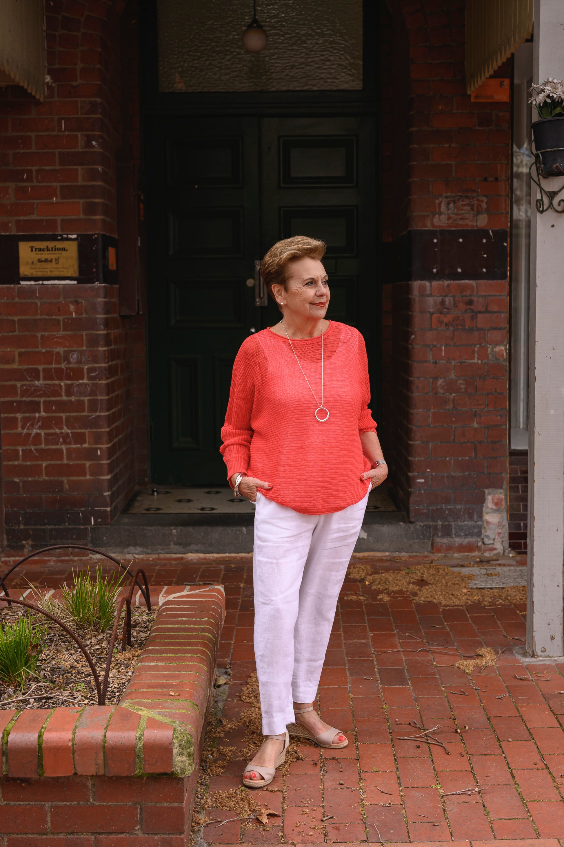 Horizontal Knit Dolman Jumper