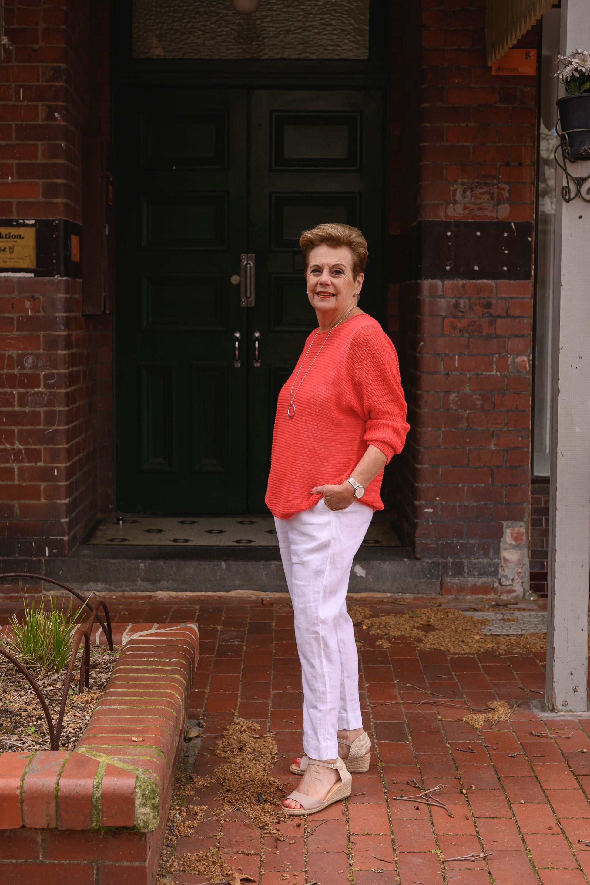 Horizontal Knit Dolman Jumper