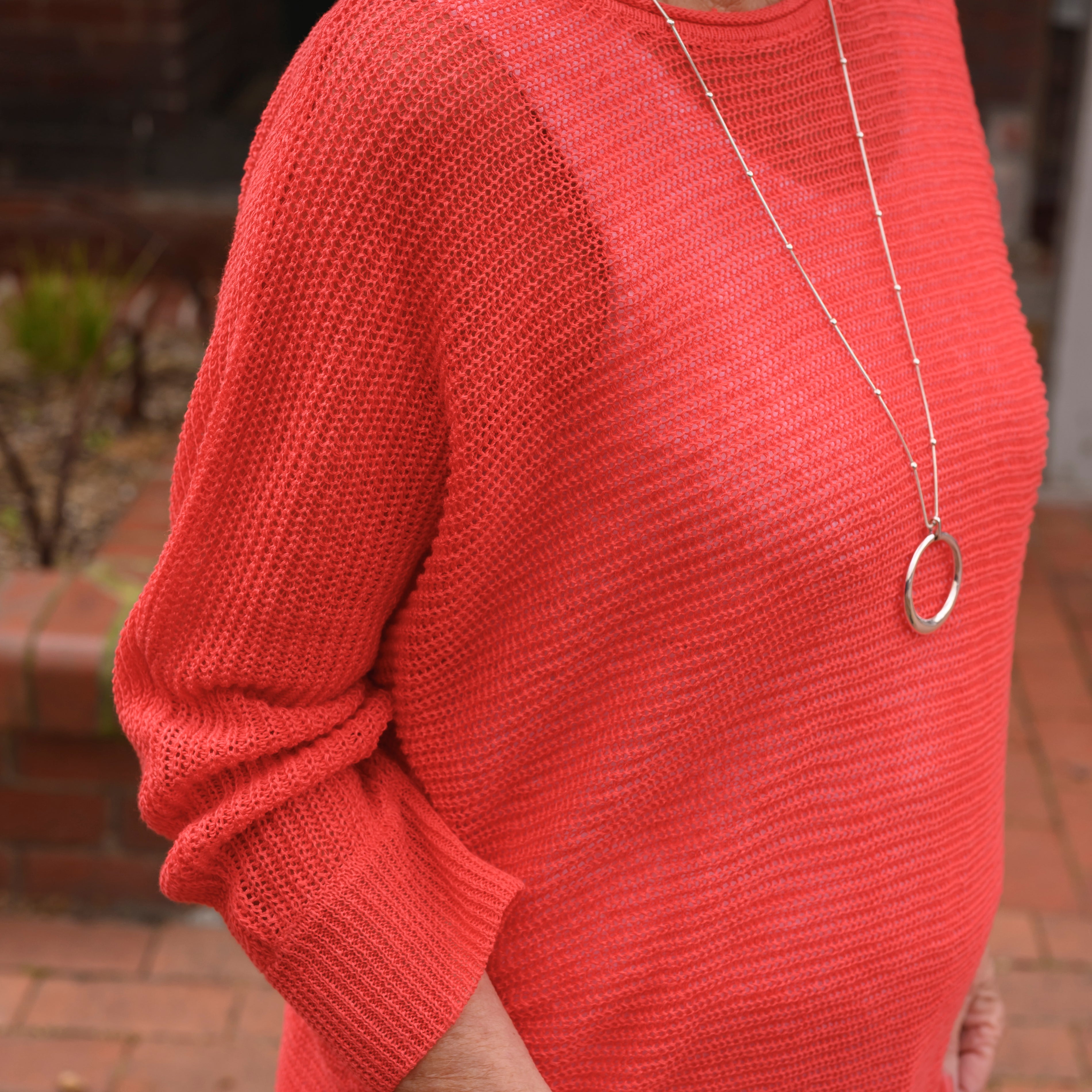 Horizontal Knit Dolman Jumper