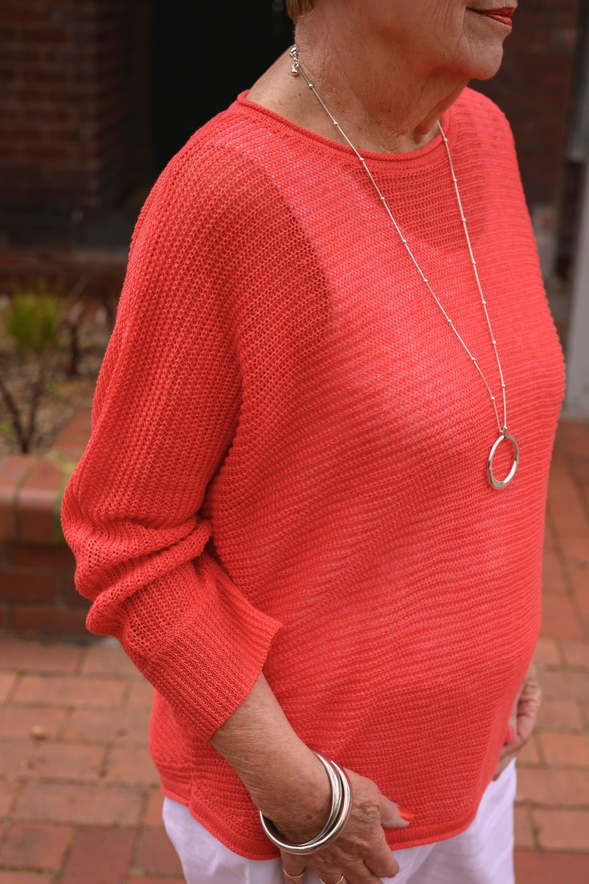 Horizontal Knit Dolman Jumper