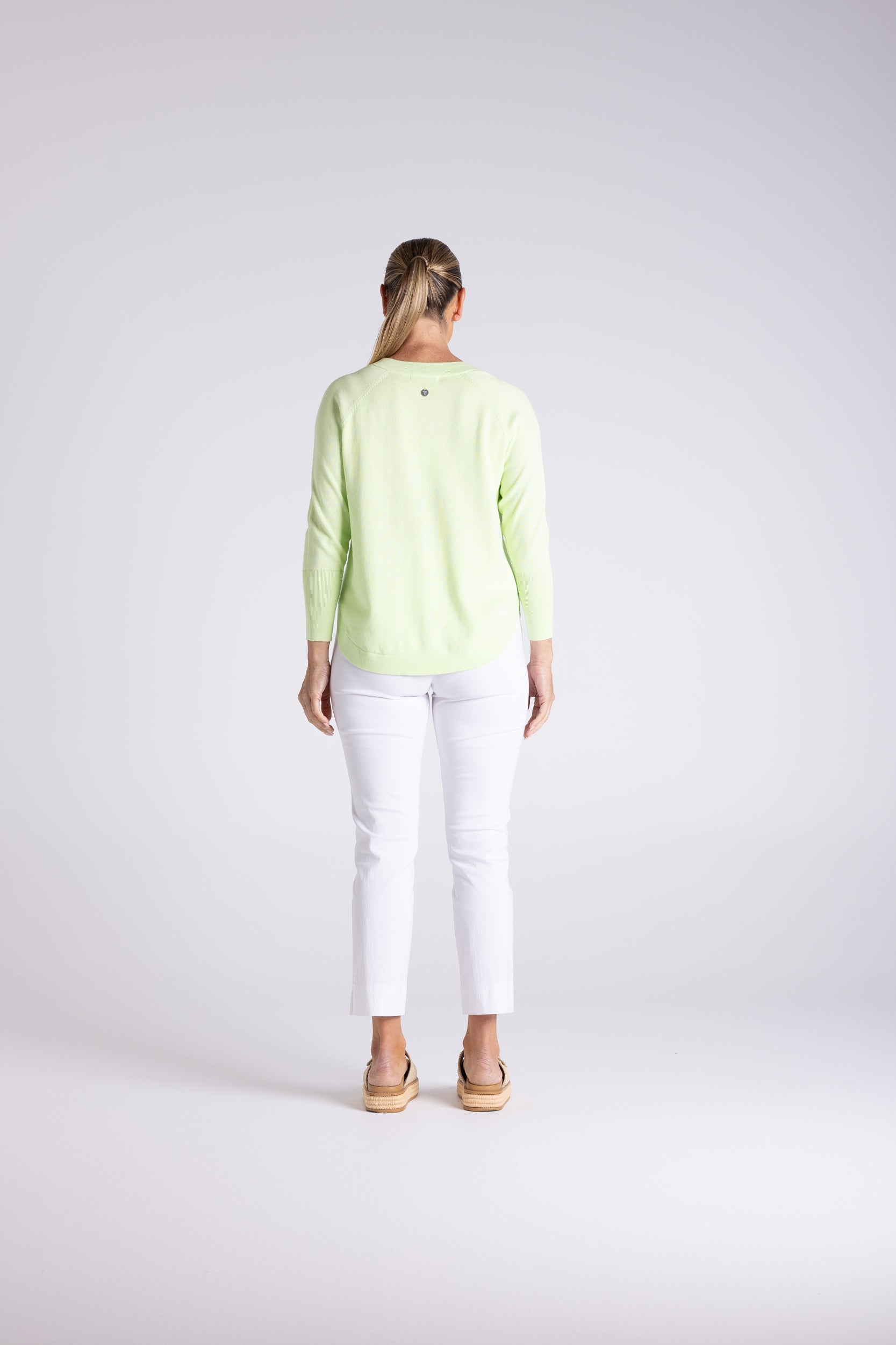 Raglan V  Neck With Scoop Hem