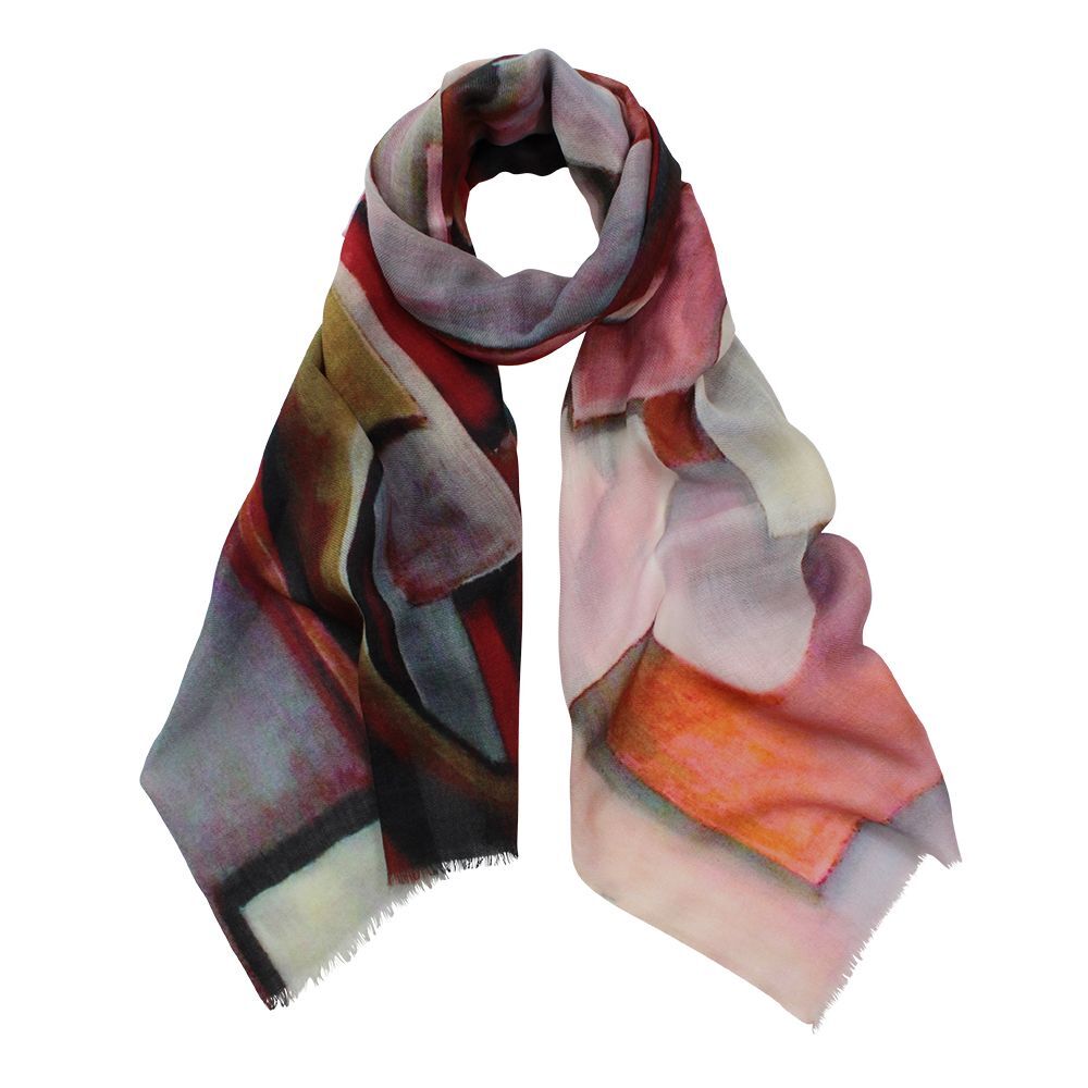 Festival Abstract Merino Wool Scarf