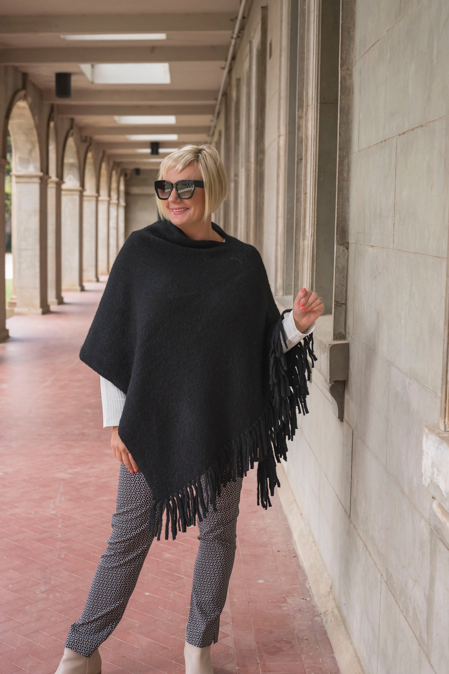 Maya Fringe Poncho