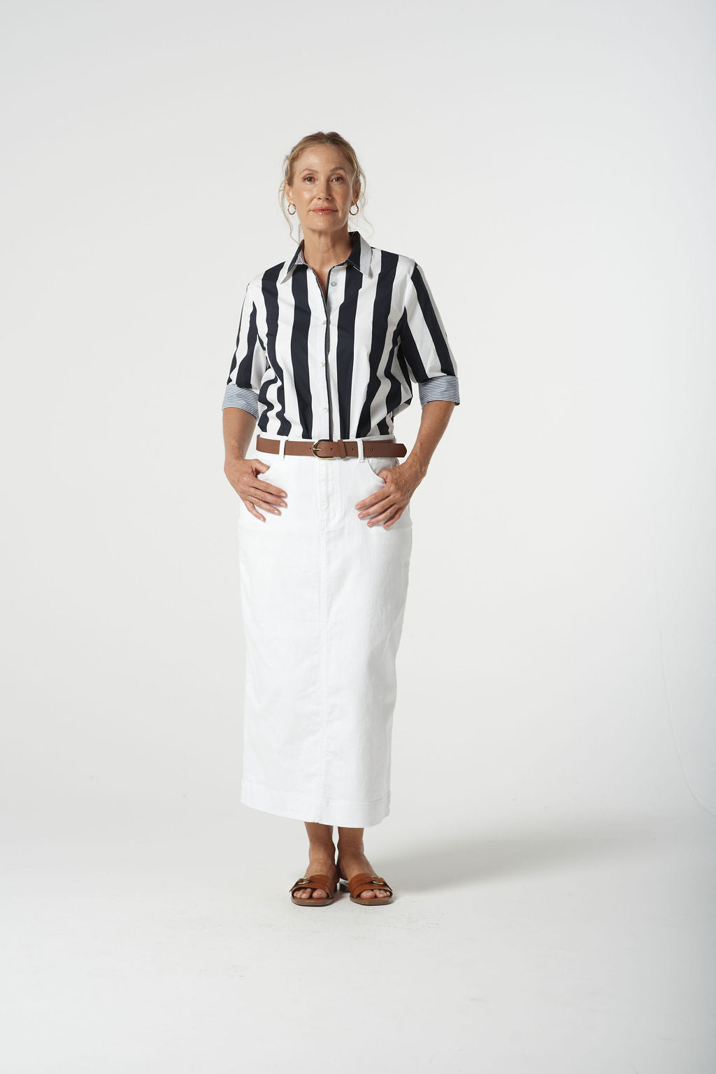 Classic  Cotton t 3/4 Sleeve Shirt