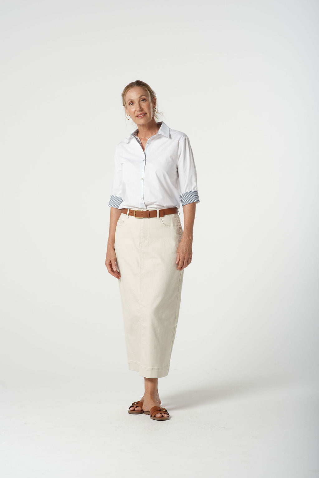 Classic  Cotton t 3/4 Sleeve Shirt