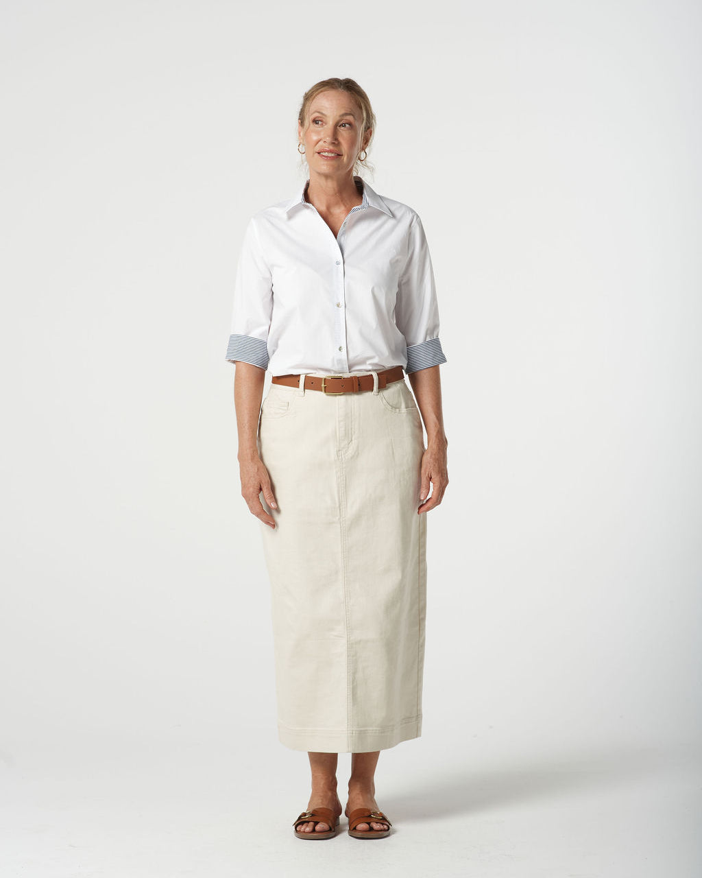 Classic  Cotton t 3/4 Sleeve Shirt