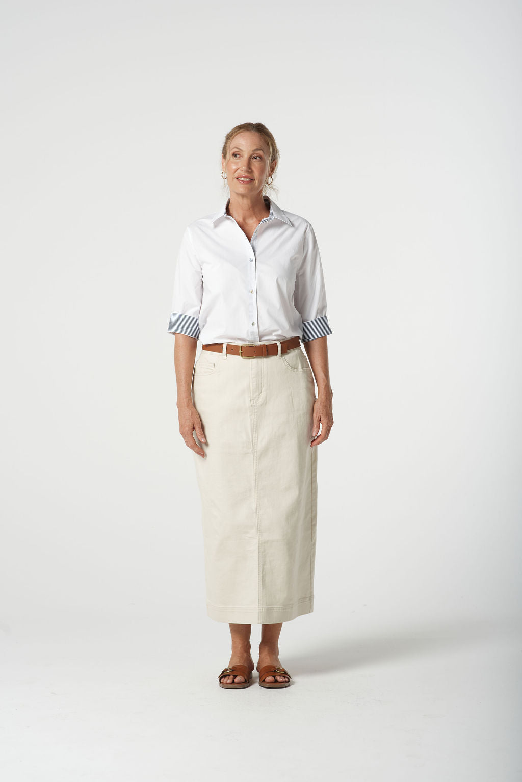 Classic  Cotton t 3/4 Sleeve Shirt