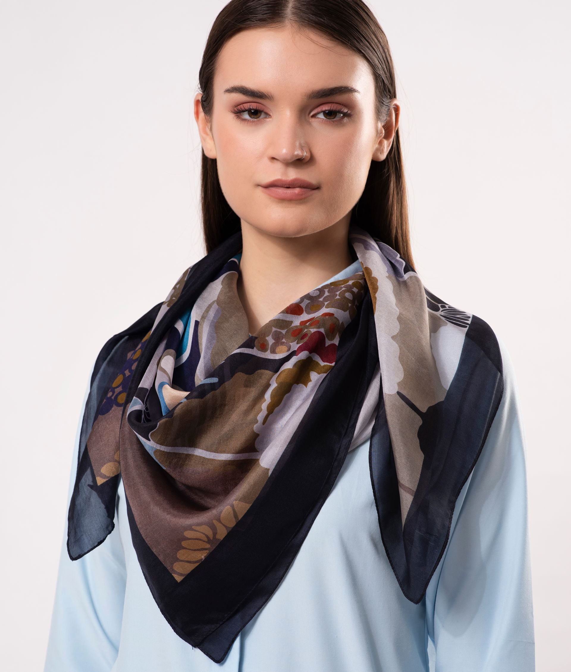 Daisy floral Pure Silk Scarf