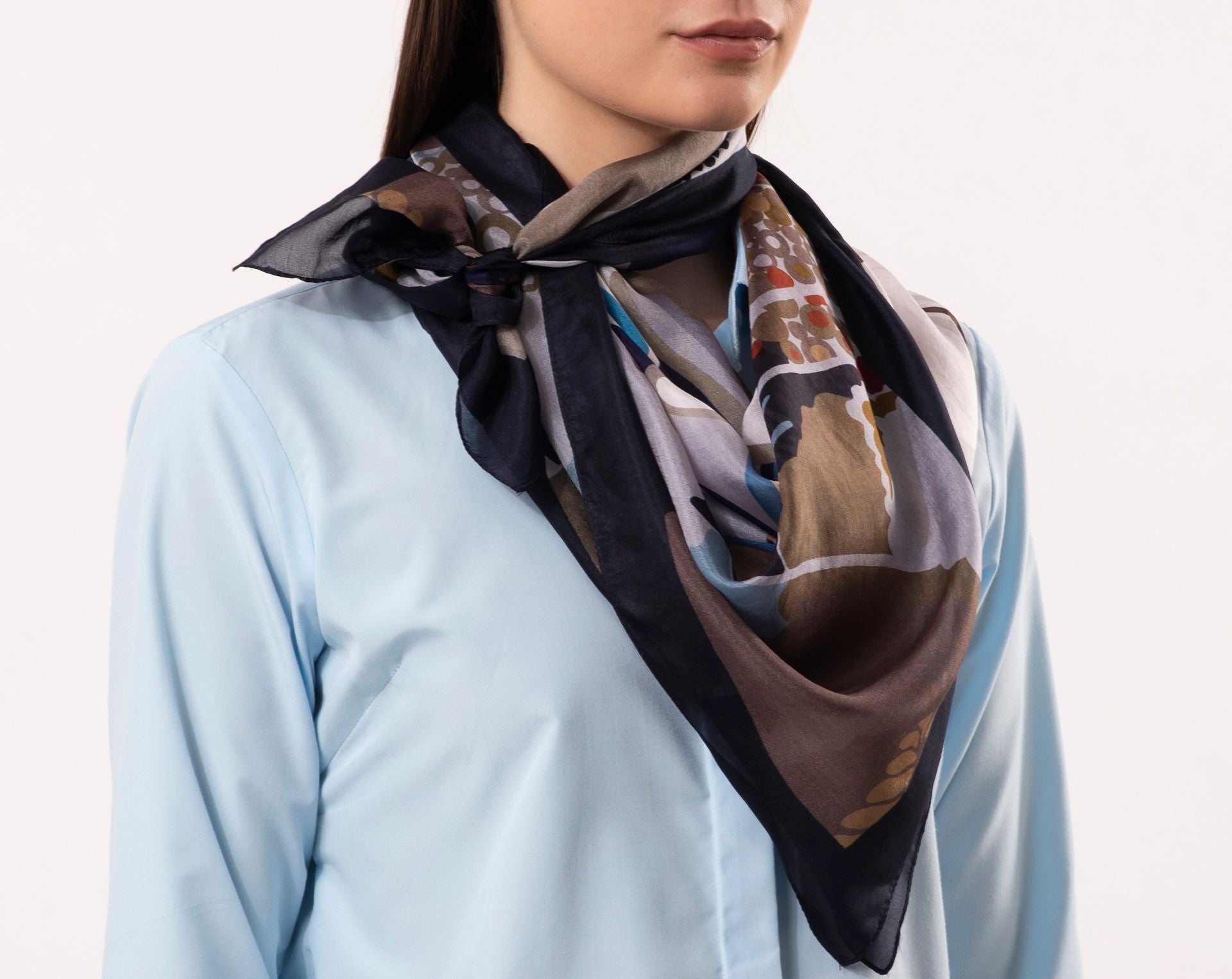 Daisy floral Pure Silk Scarf