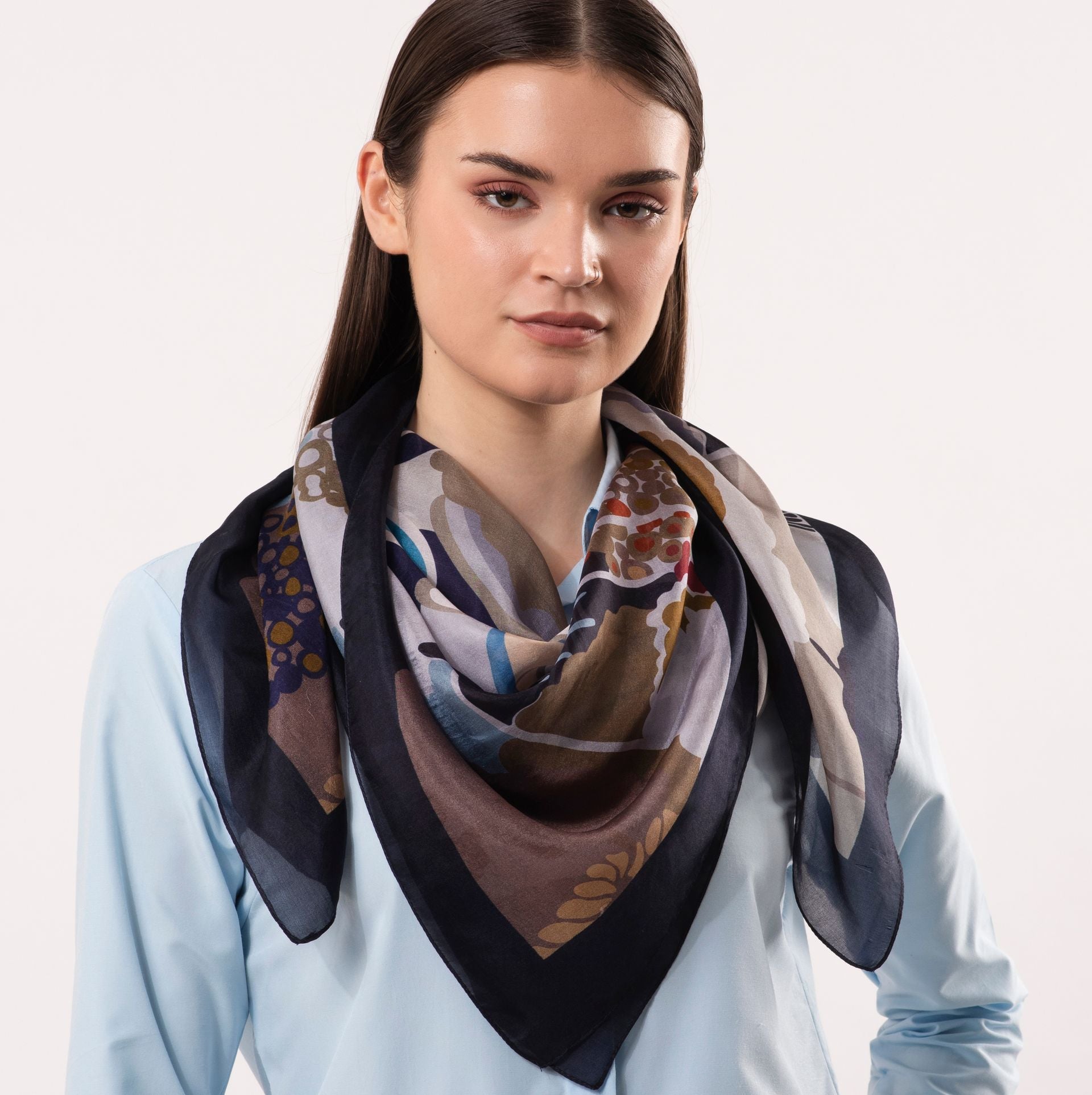 Daisy floral Pure Silk Scarf