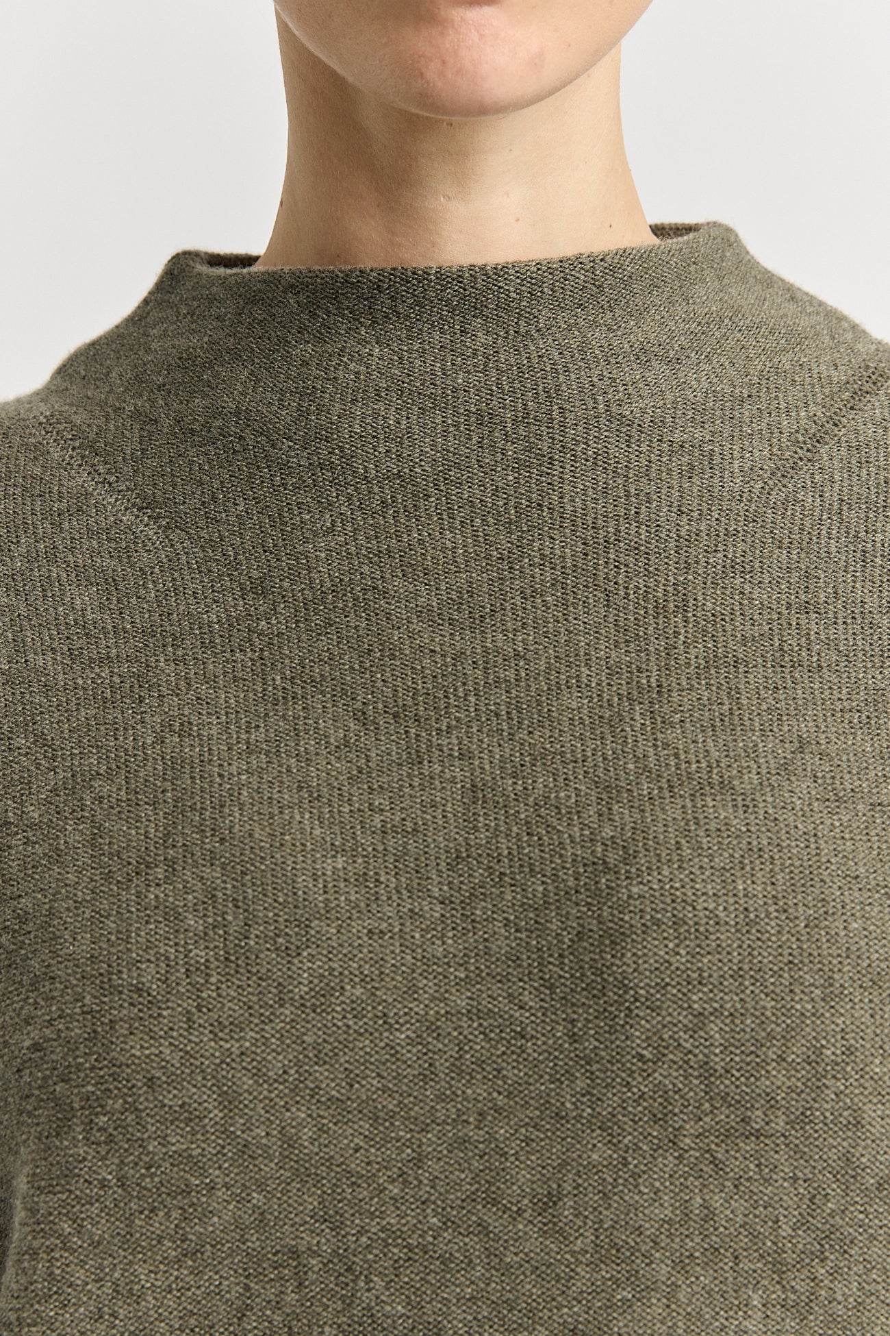 Drop Shoulder Mock Neck