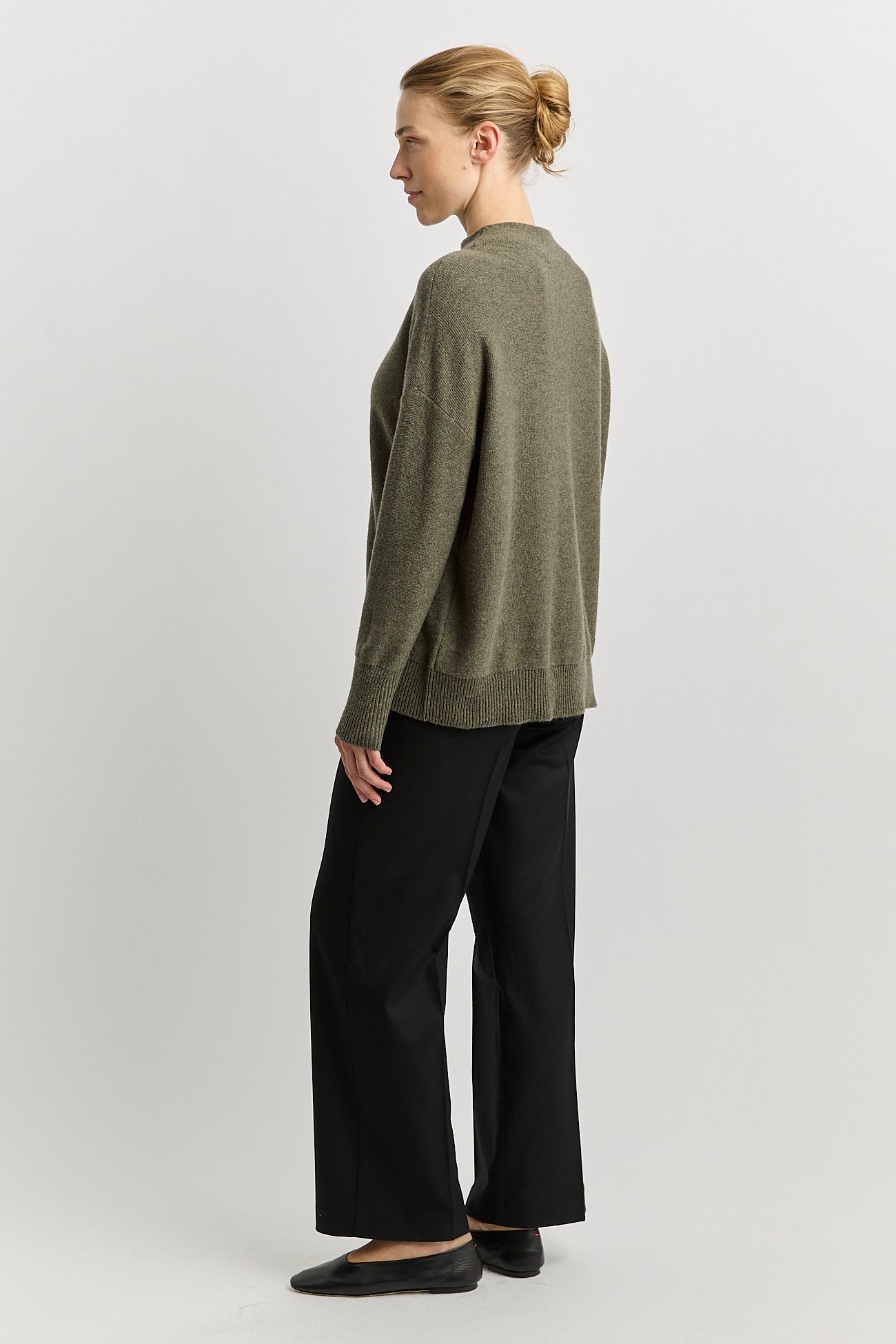Drop Shoulder Mock Neck