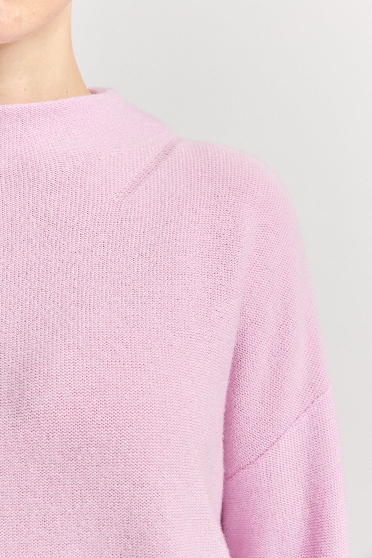 Drop Shoulder Mock Neck