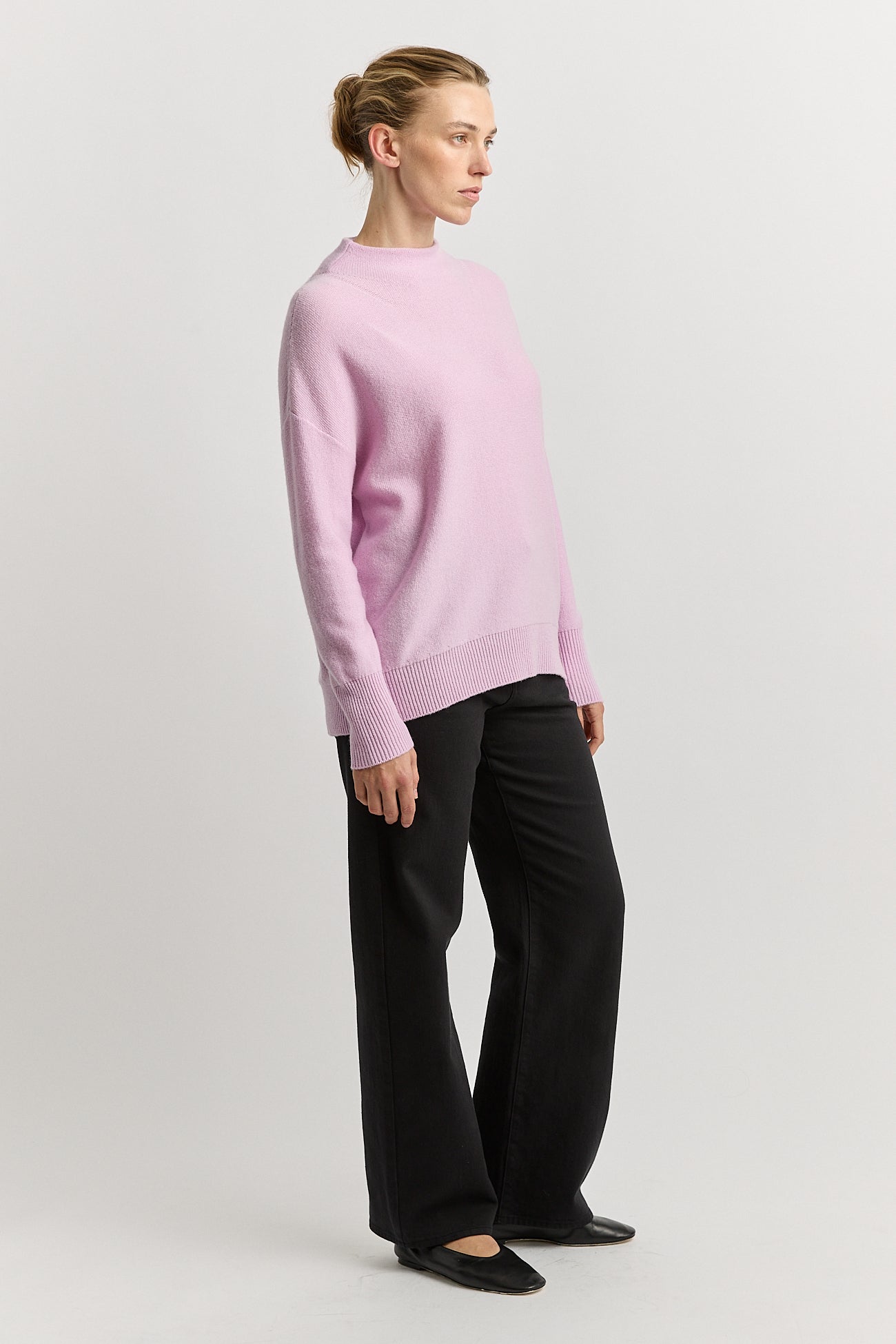 Drop Shoulder Mock Neck