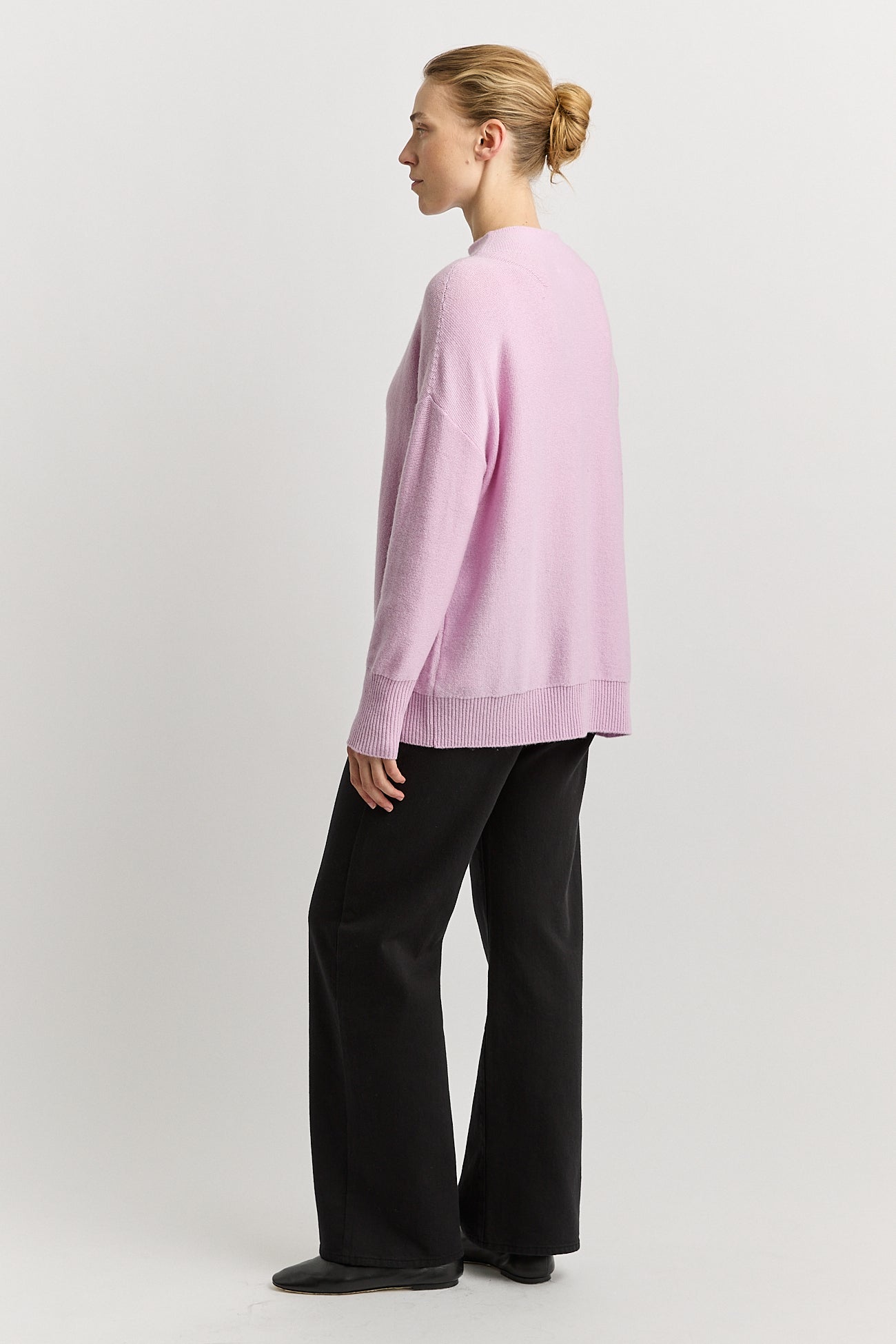 Drop Shoulder Mock Neck