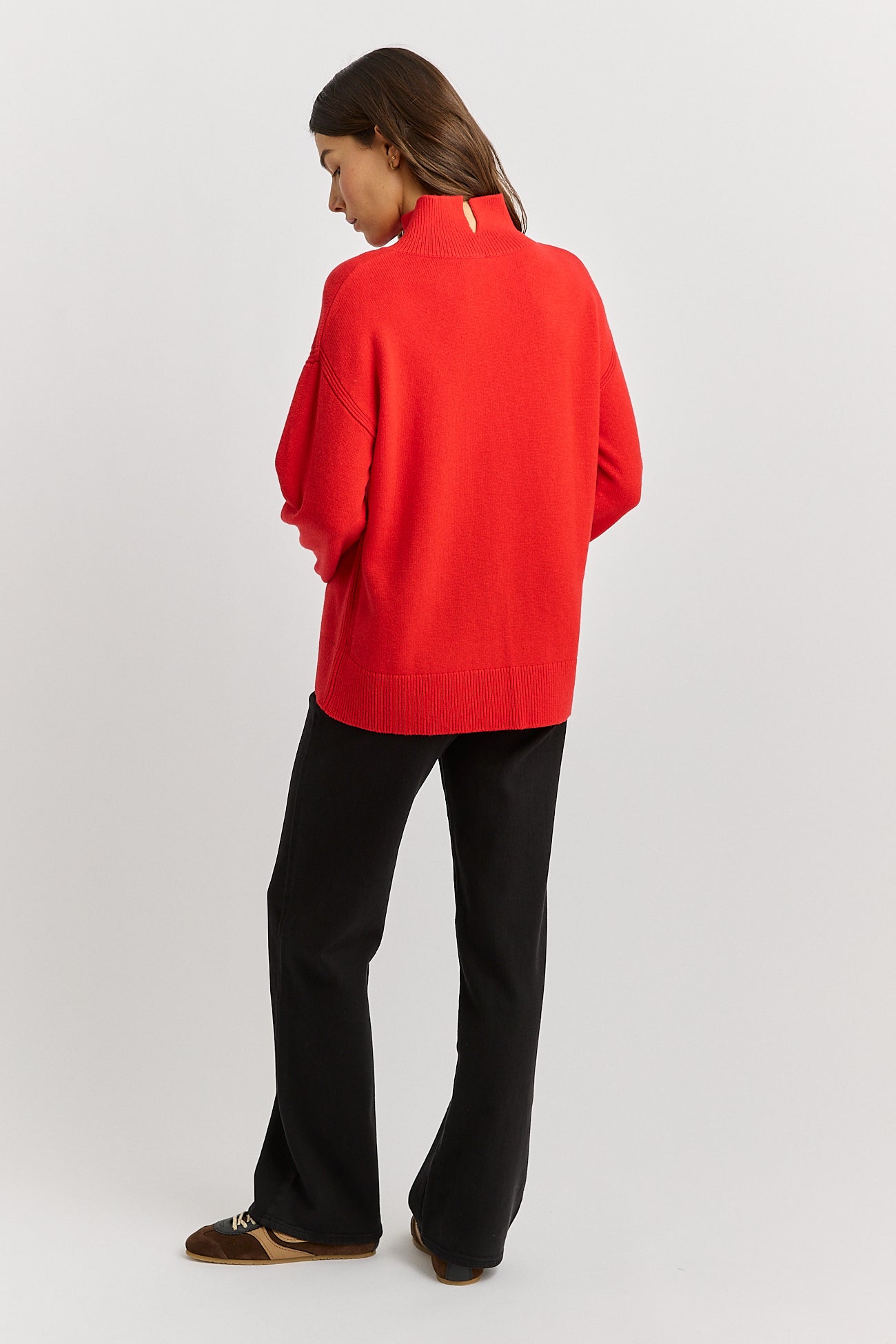 Split Neck Funnel Jumper