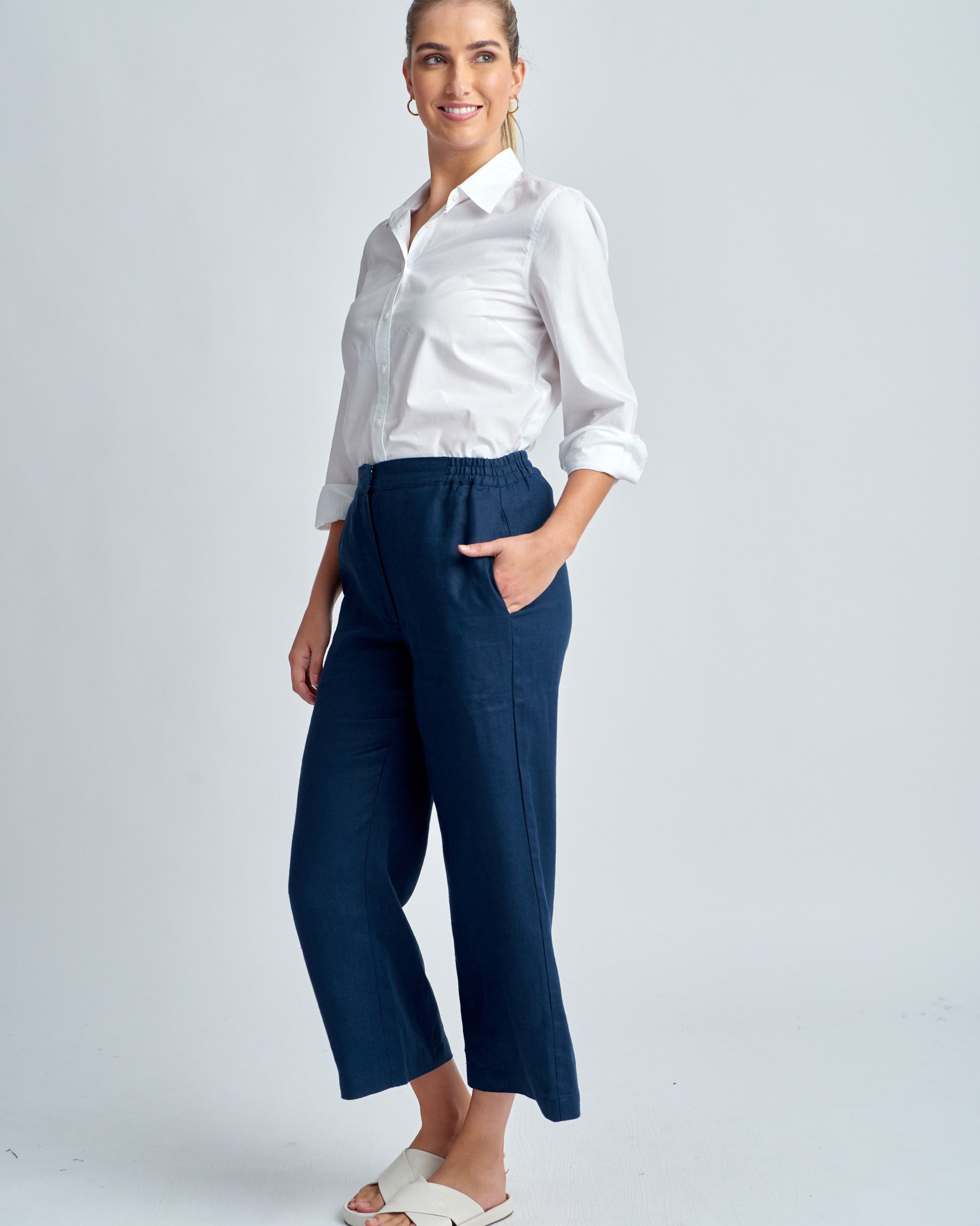 Crop Linen Pant