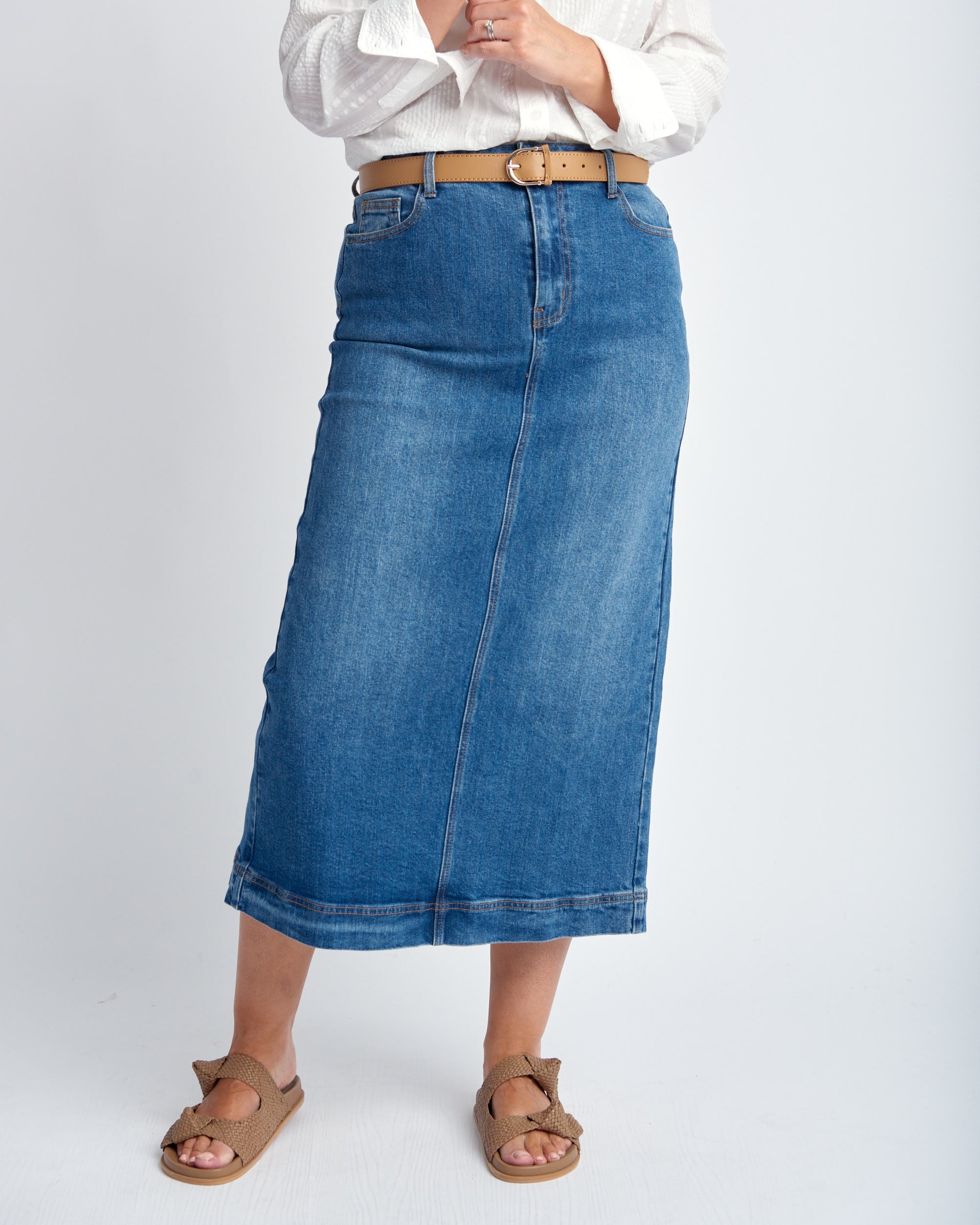 Denim Maxi Skirt