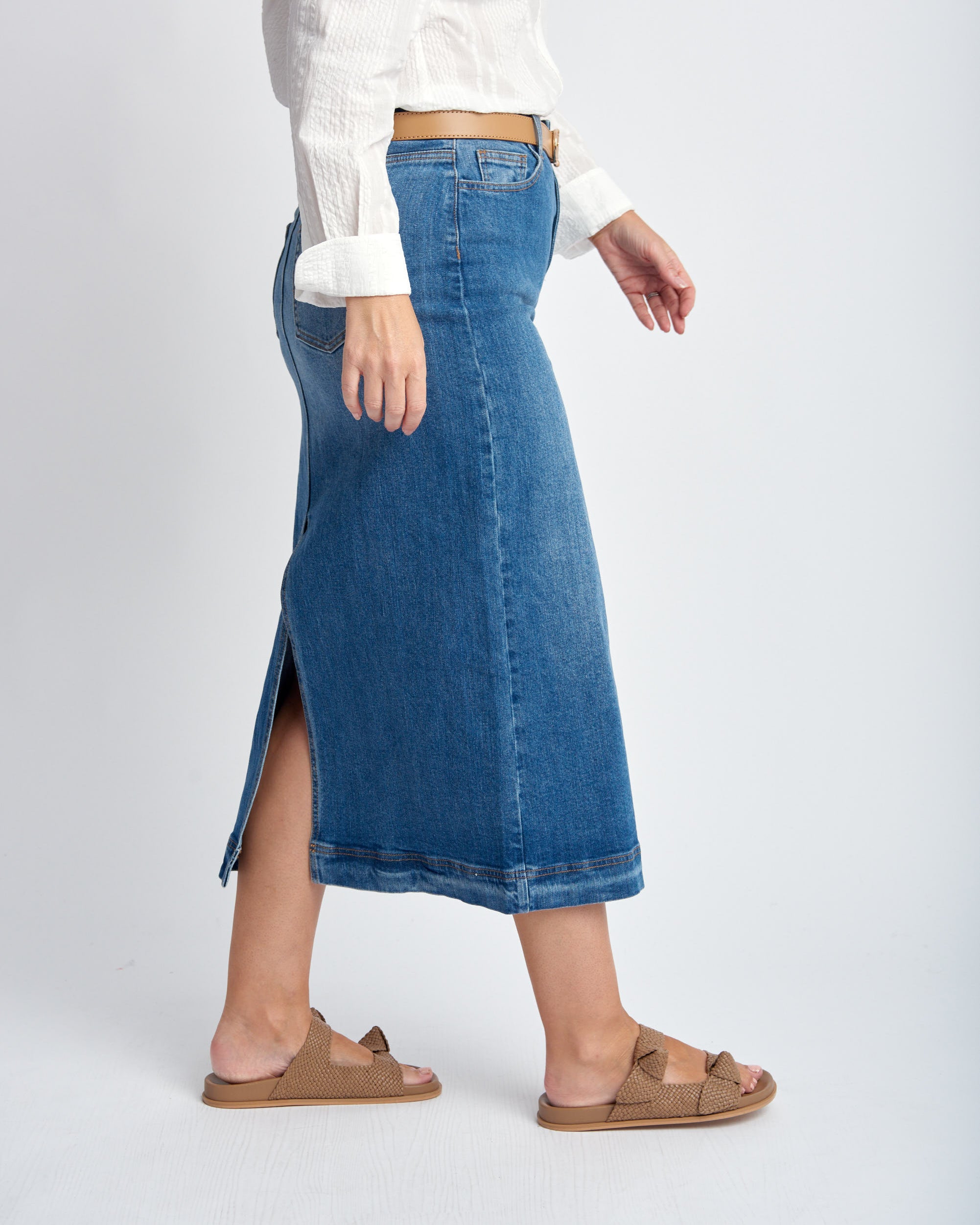 Denim Maxi Skirt