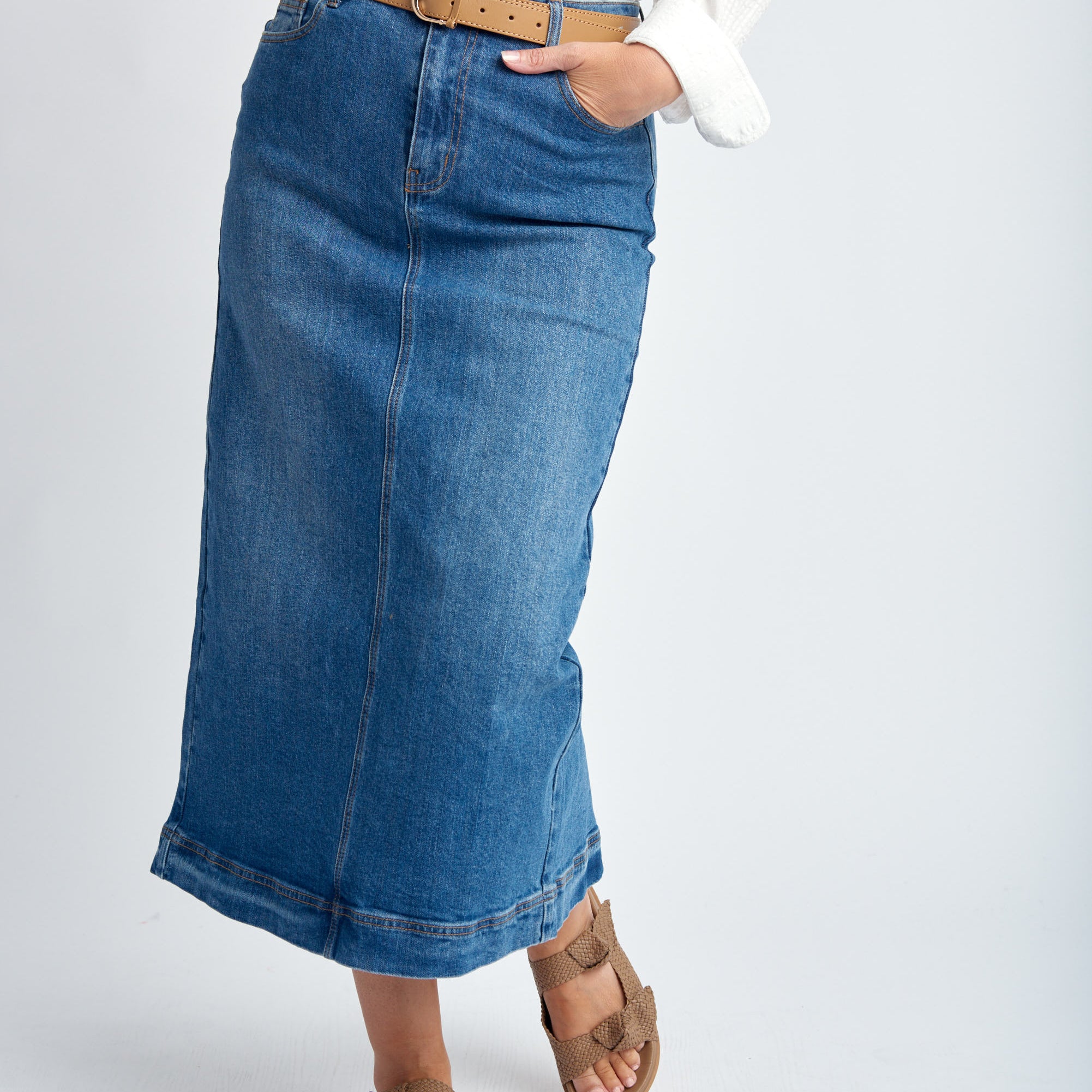 Denim Maxi Skirt