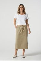Rib Knit Waistband Skirt