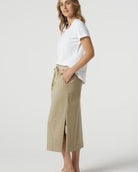 Rib Knit Waistband Skirt