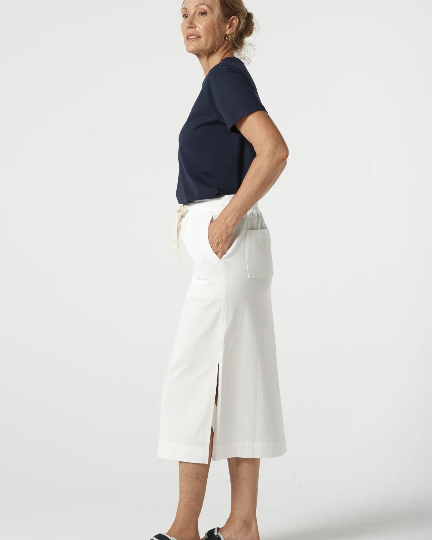 Rib Knit Waistband Skirt