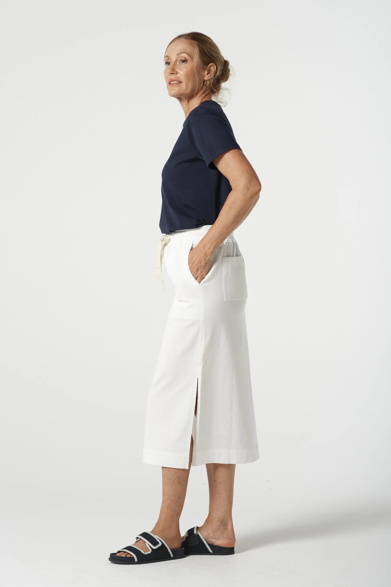 Rib Knit Waistband Skirt