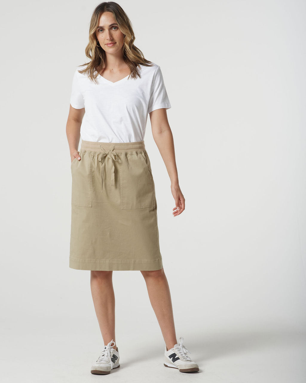 Rib Knit Waistband Skirt