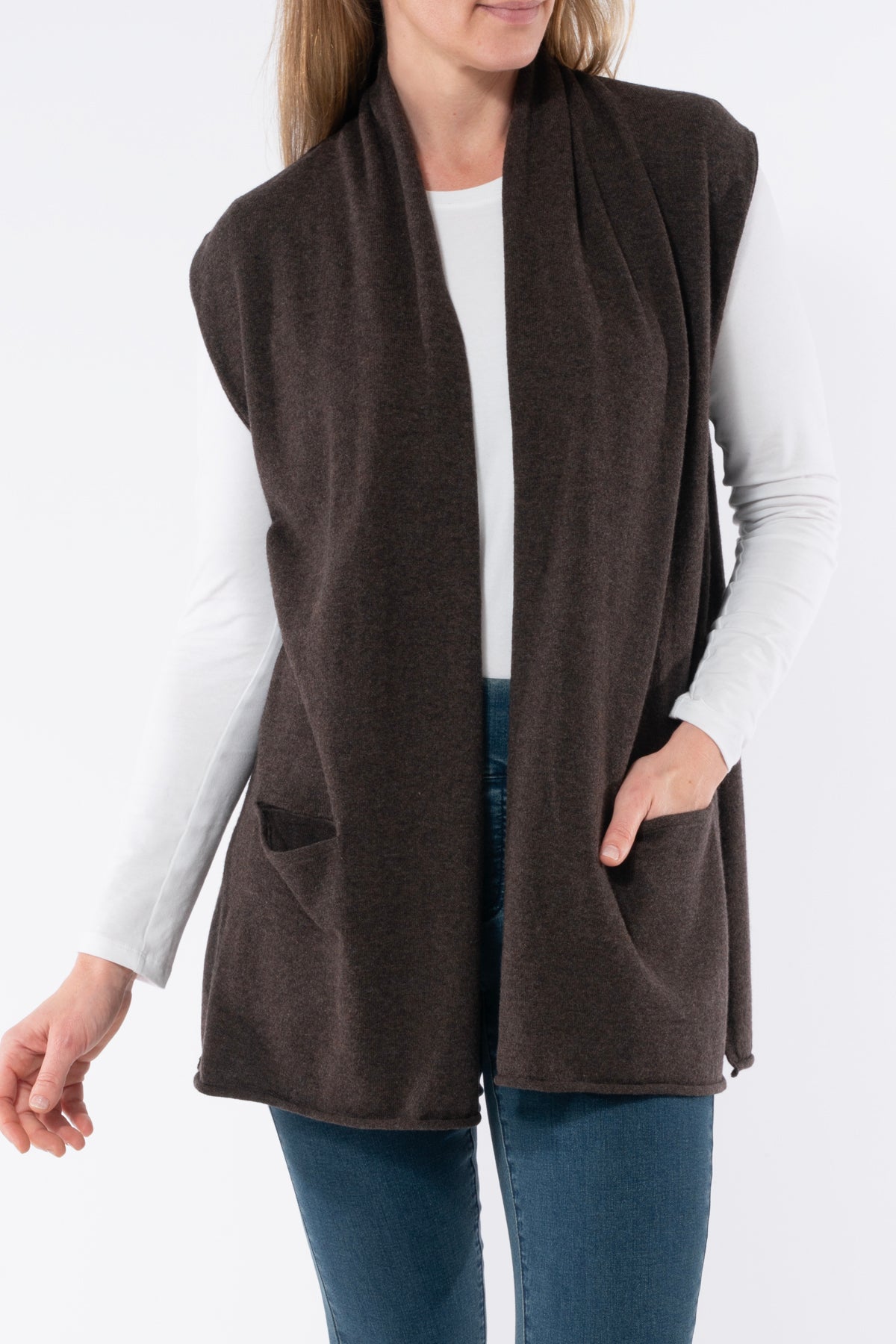 Long Line Shawl Vest