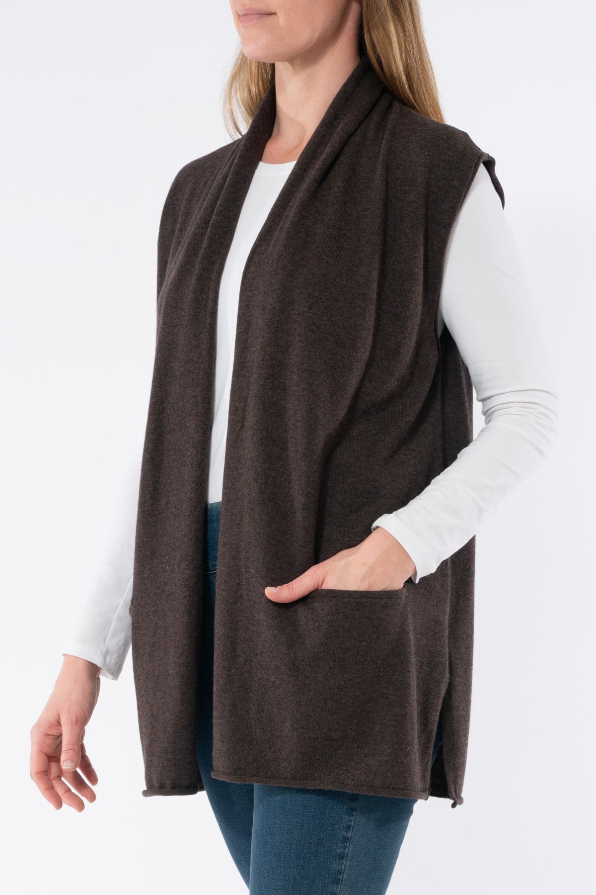 Long Line Shawl Vest