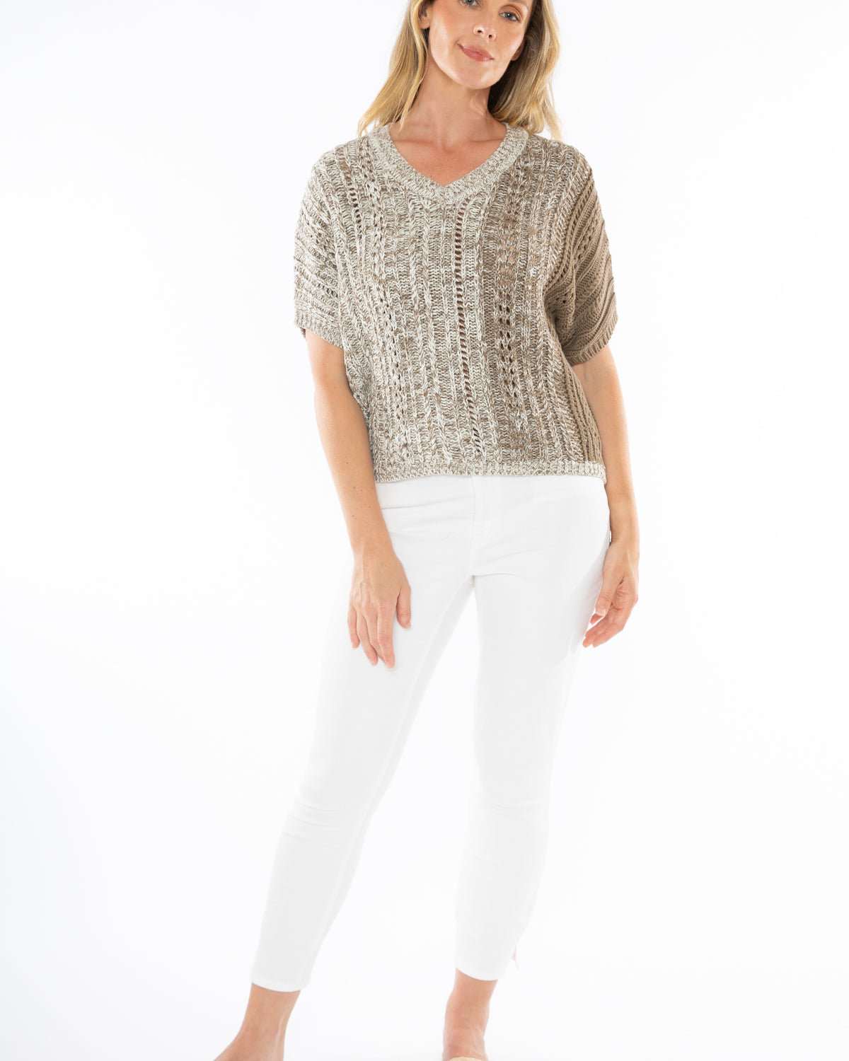 V Neck Ombre Knit