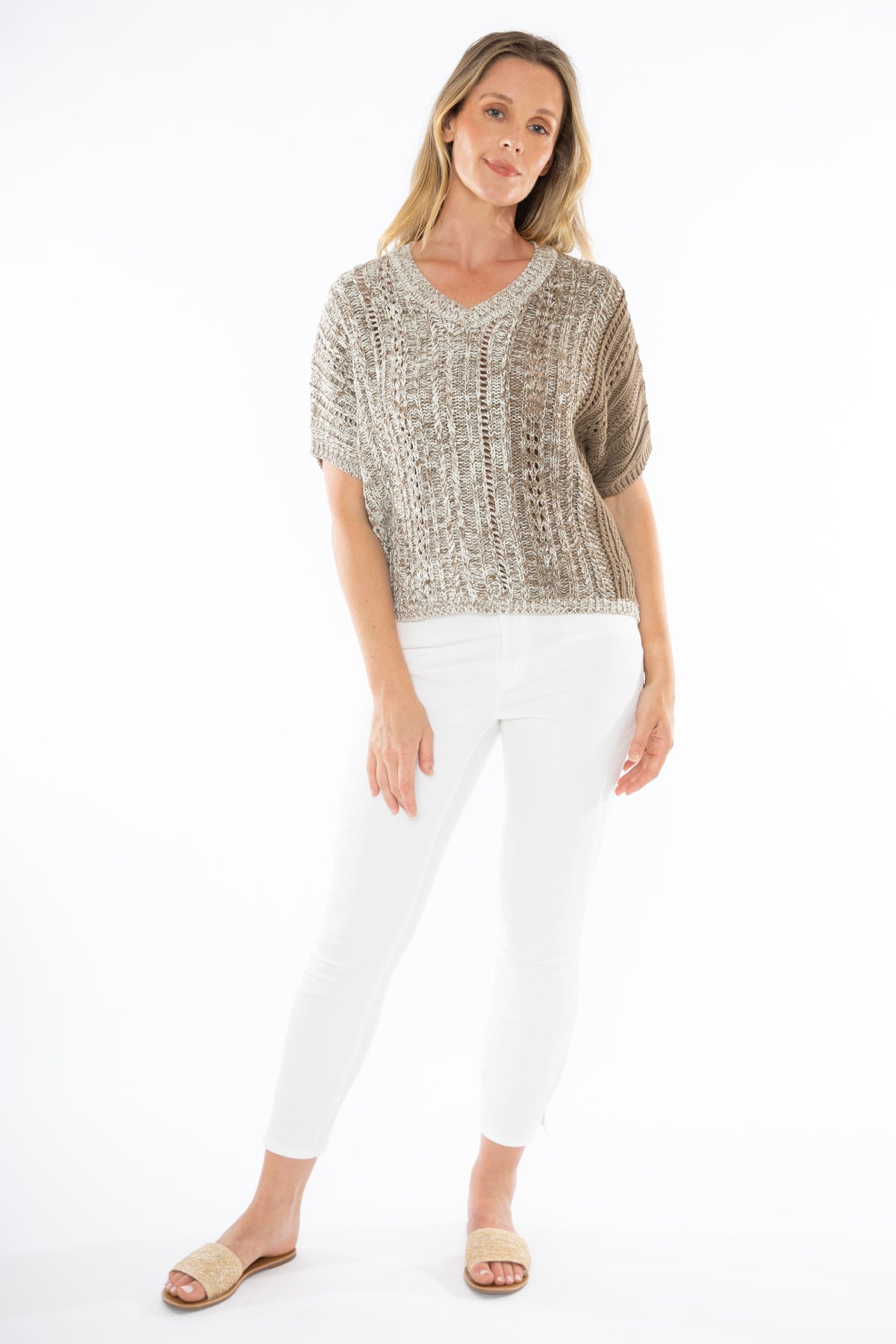 V Neck Ombre Knit