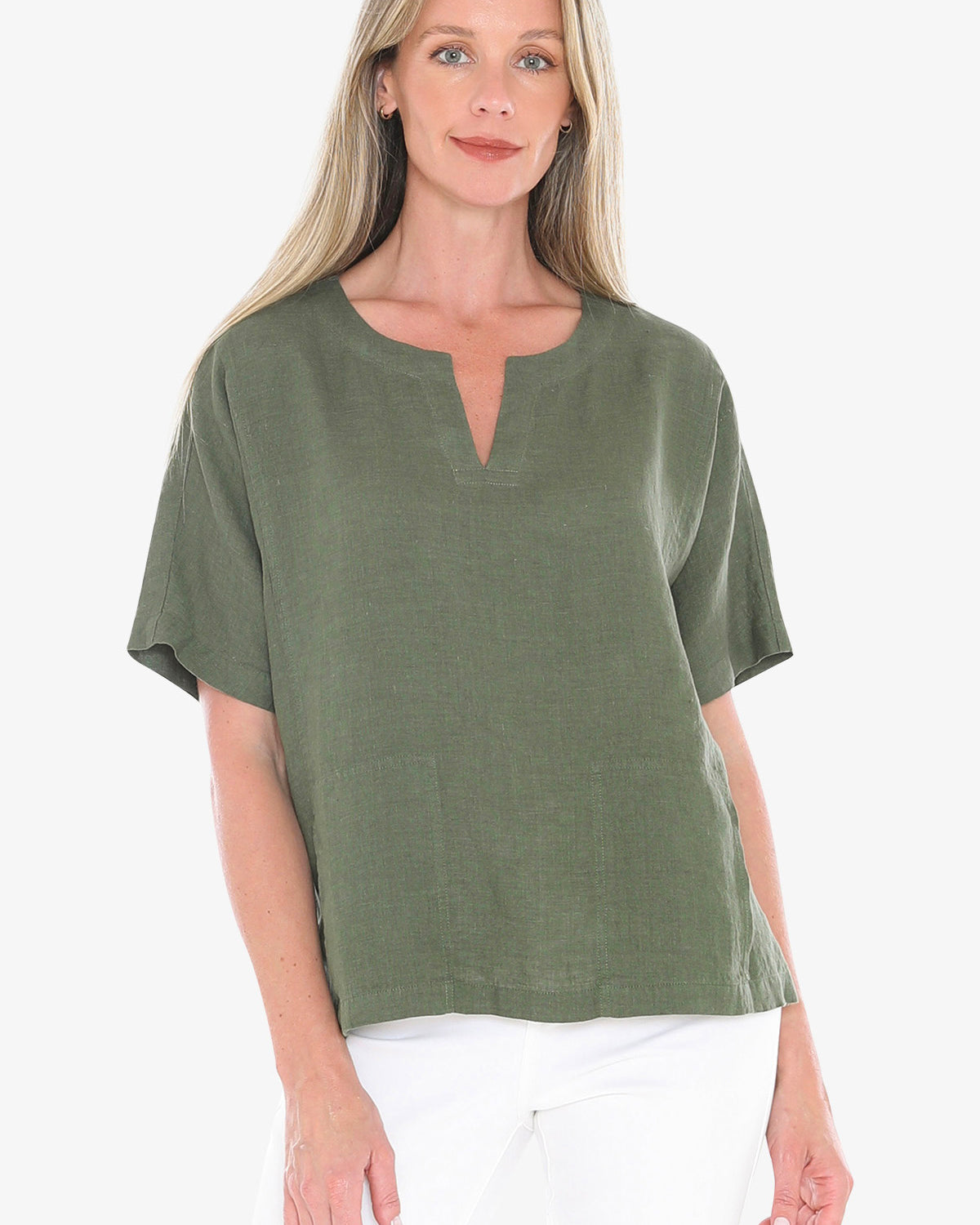 2 Pocket Linen Top