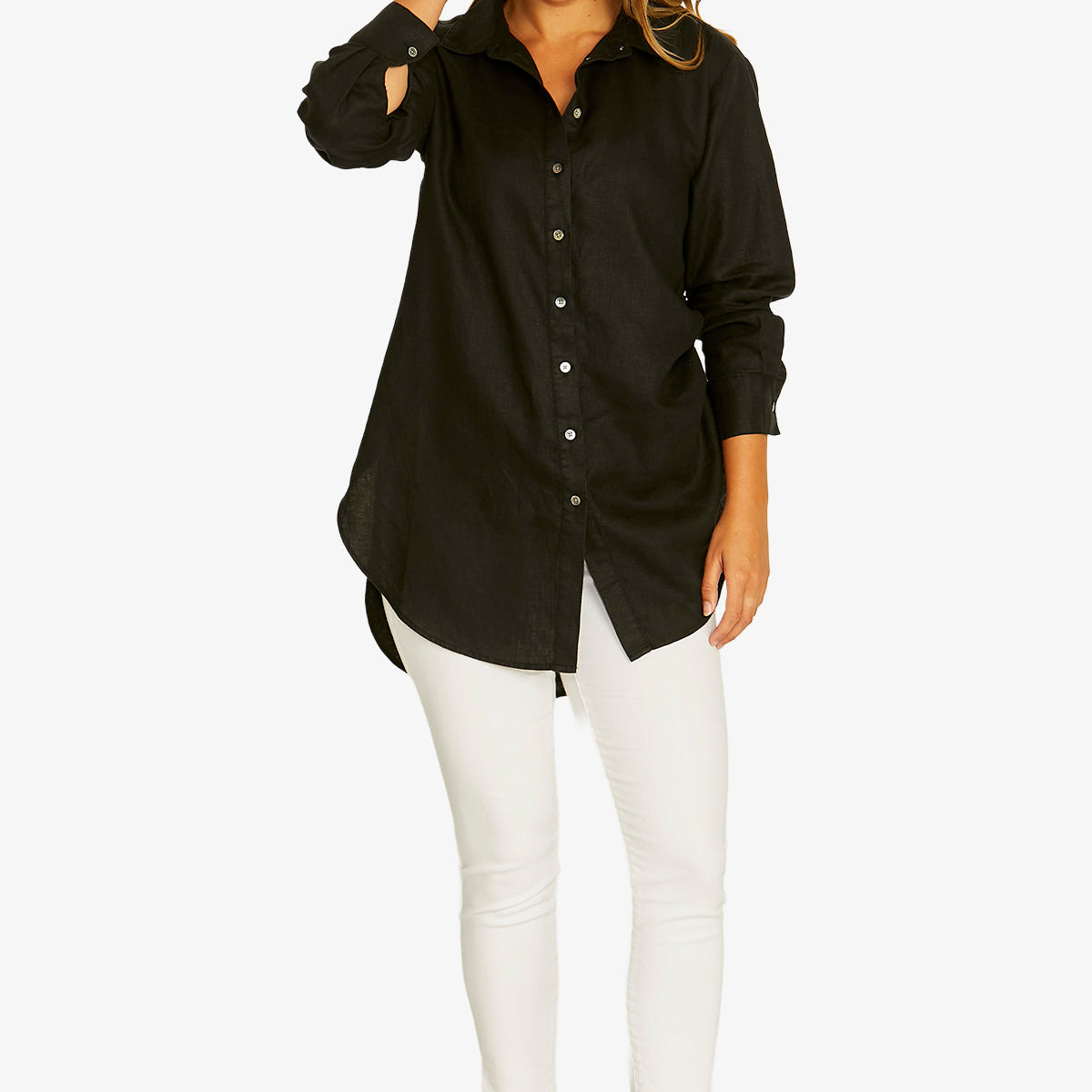 Rouched Side Tunic Shirt