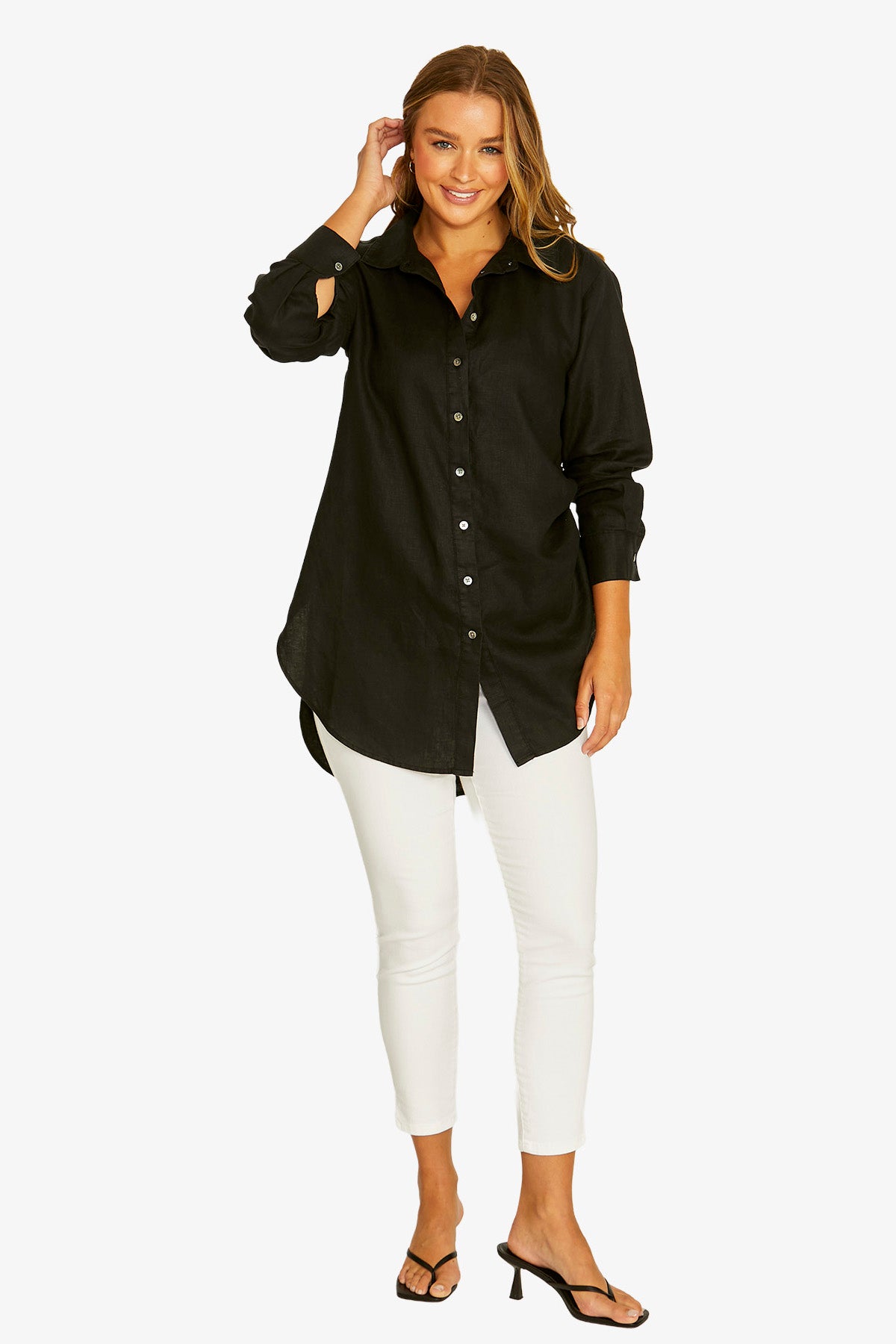 Rouched Side Tunic Shirt
