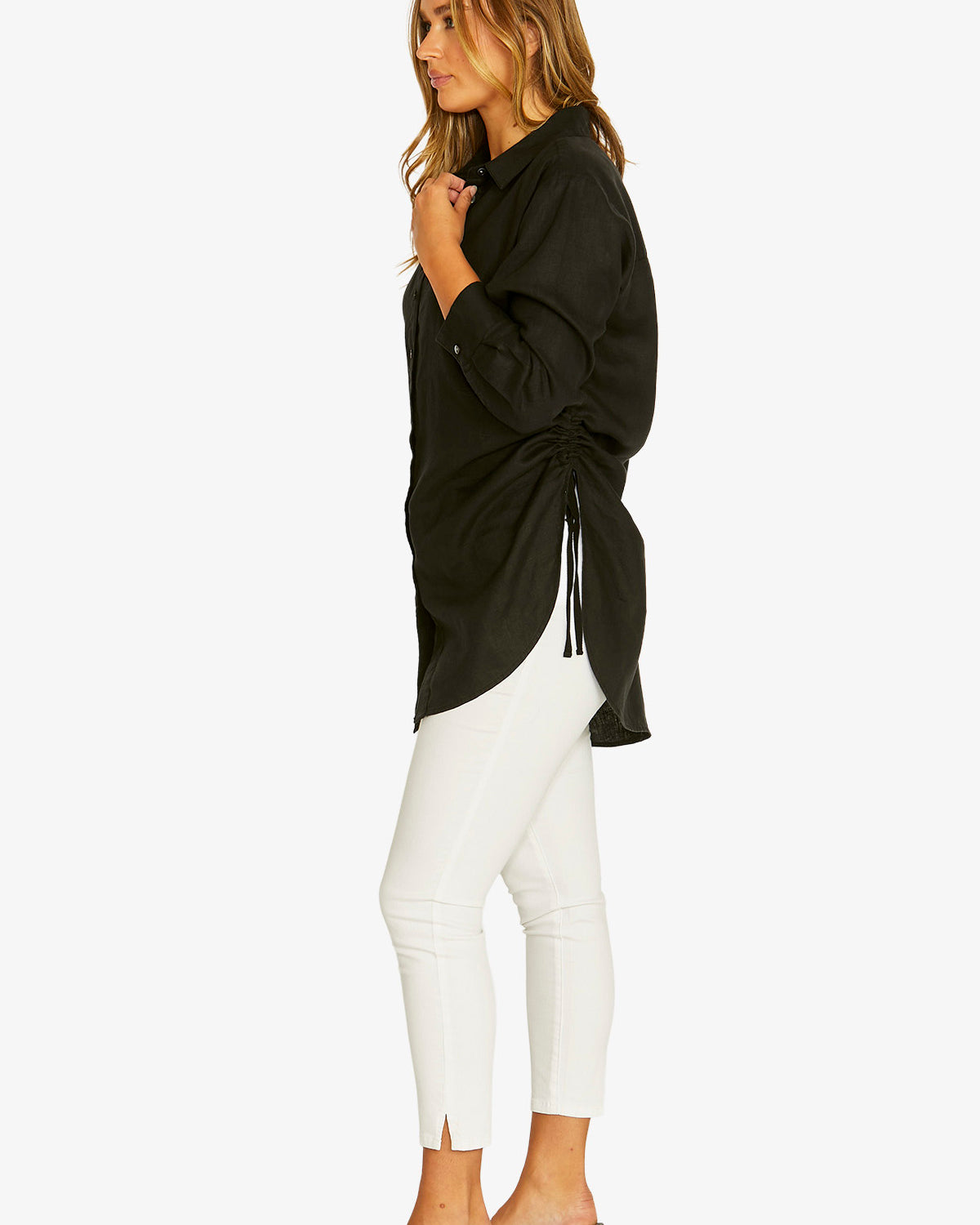 Rouched Side Tunic Shirt