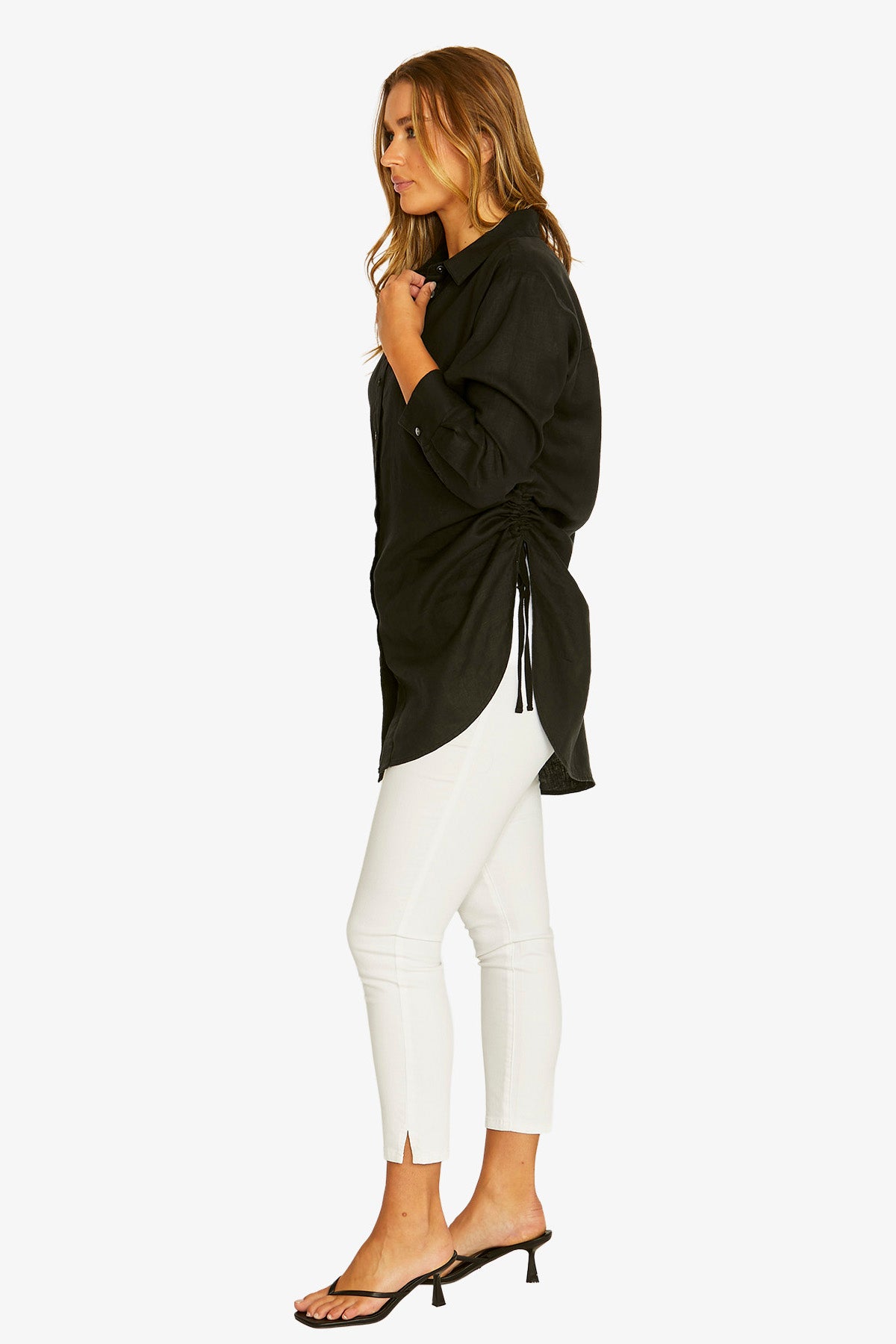 Rouched Side Tunic Shirt