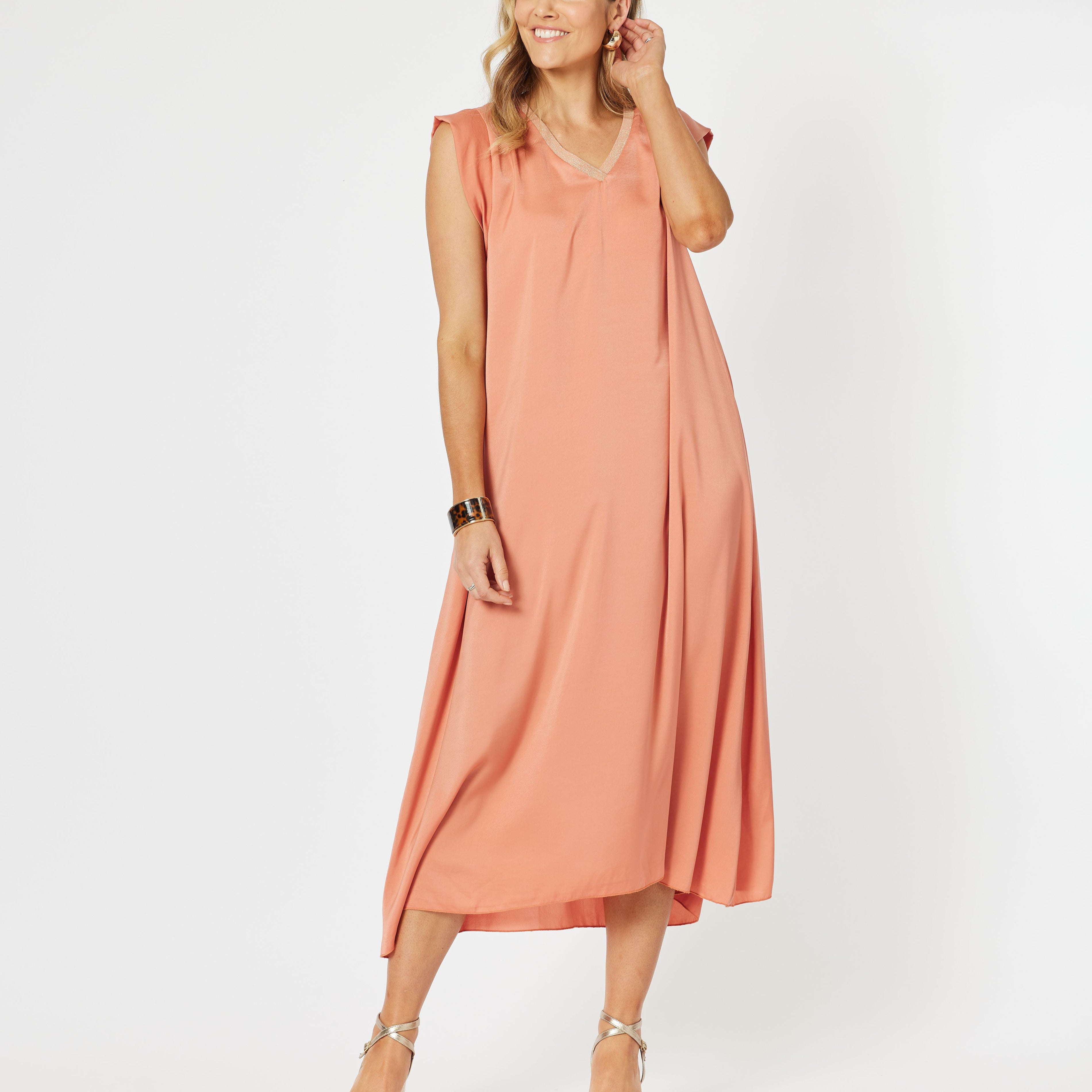 Traveller Luxe V Neck  Dress