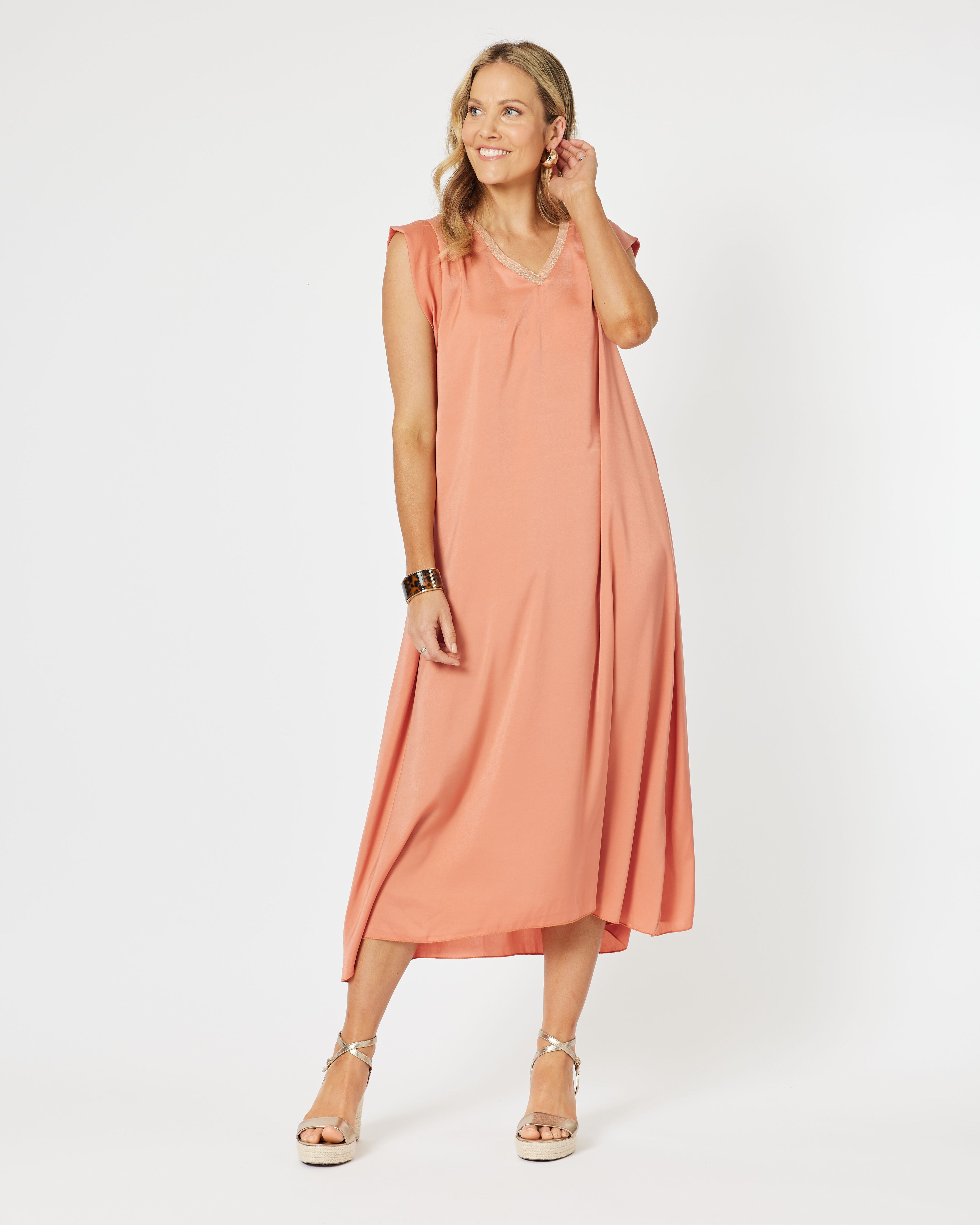 Traveller Luxe V Neck  Dress