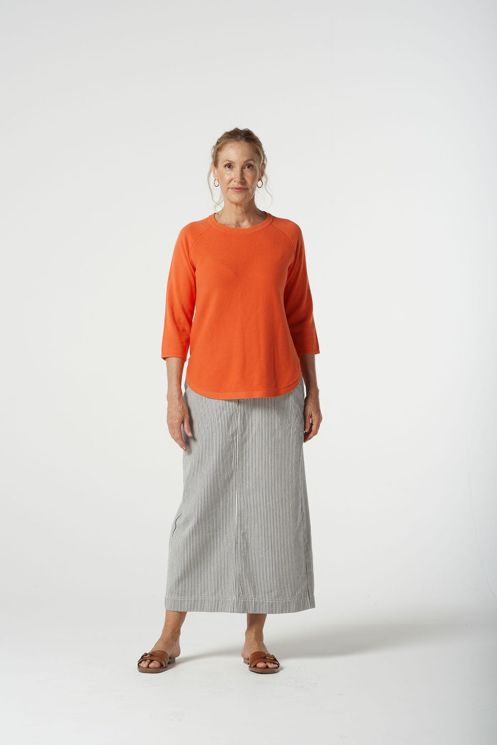 Sorbet Cotton 3/4 Sleeve Raglan Knit