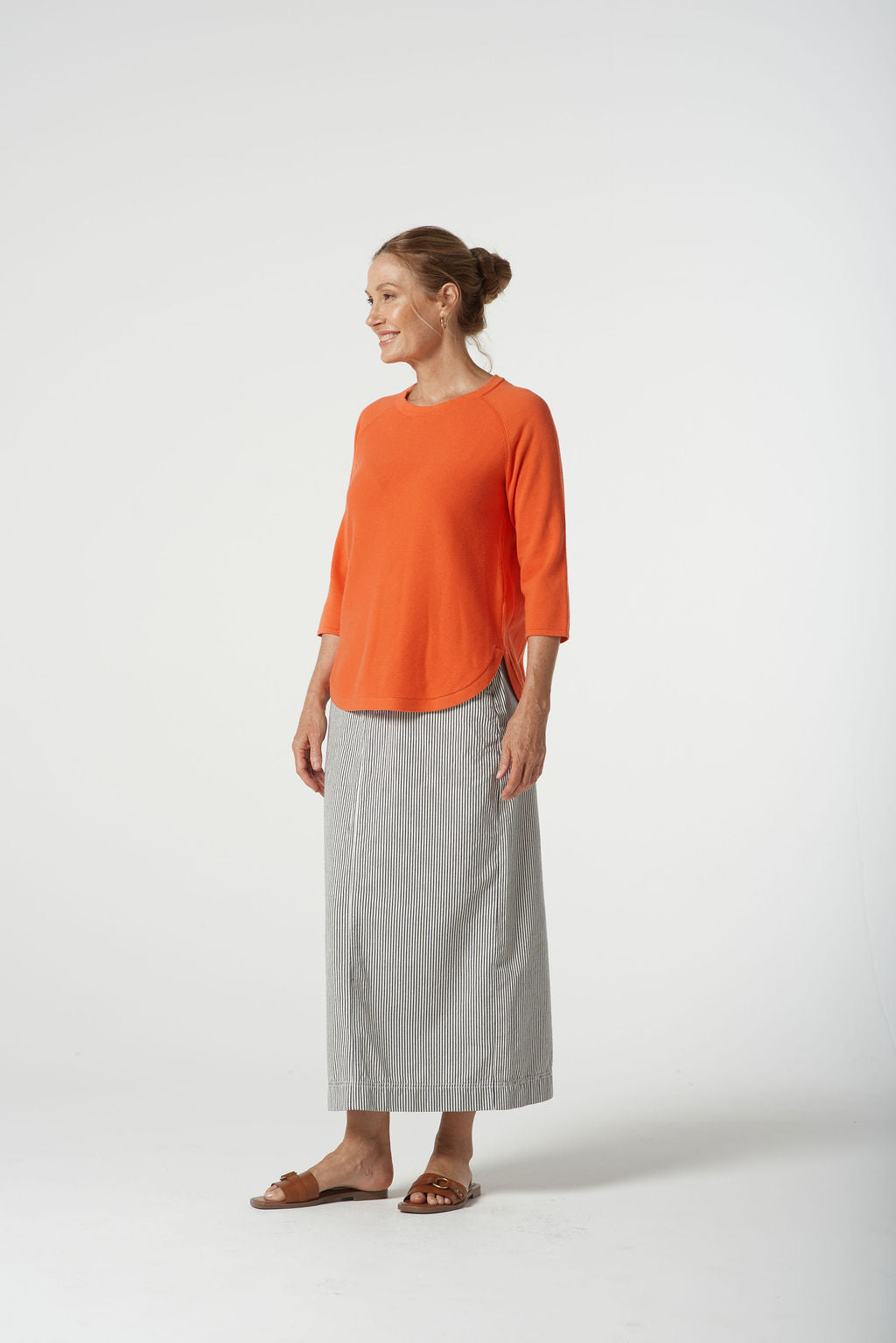 Sorbet Cotton 3/4 Sleeve Raglan Knit