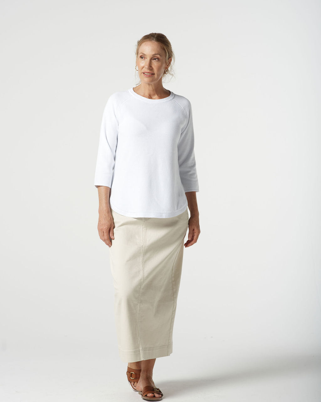 Sorbet Cotton 3/4 Sleeve Raglan Knit